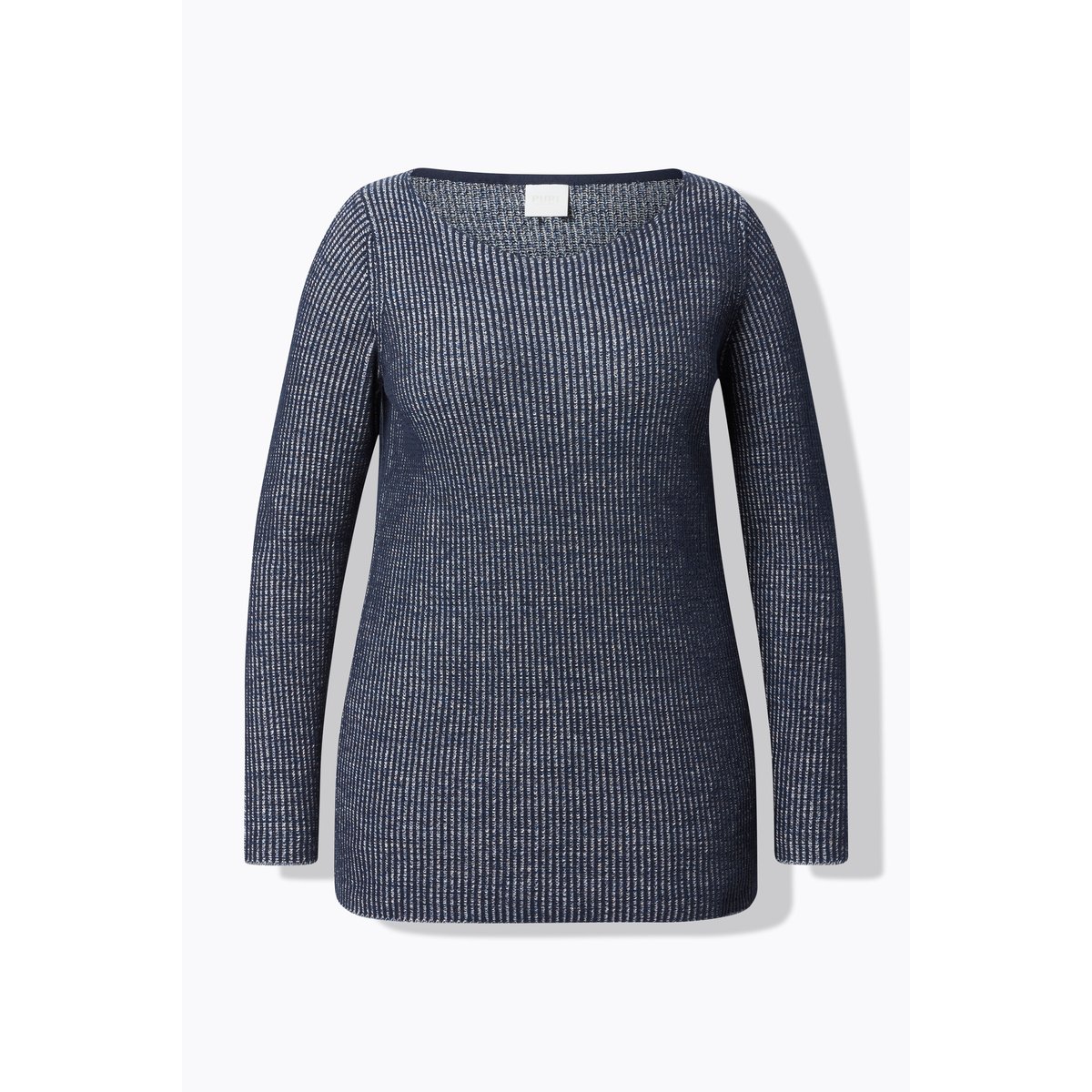 Pull en coton bio, encolure bateau marine, ULLA POPKEN