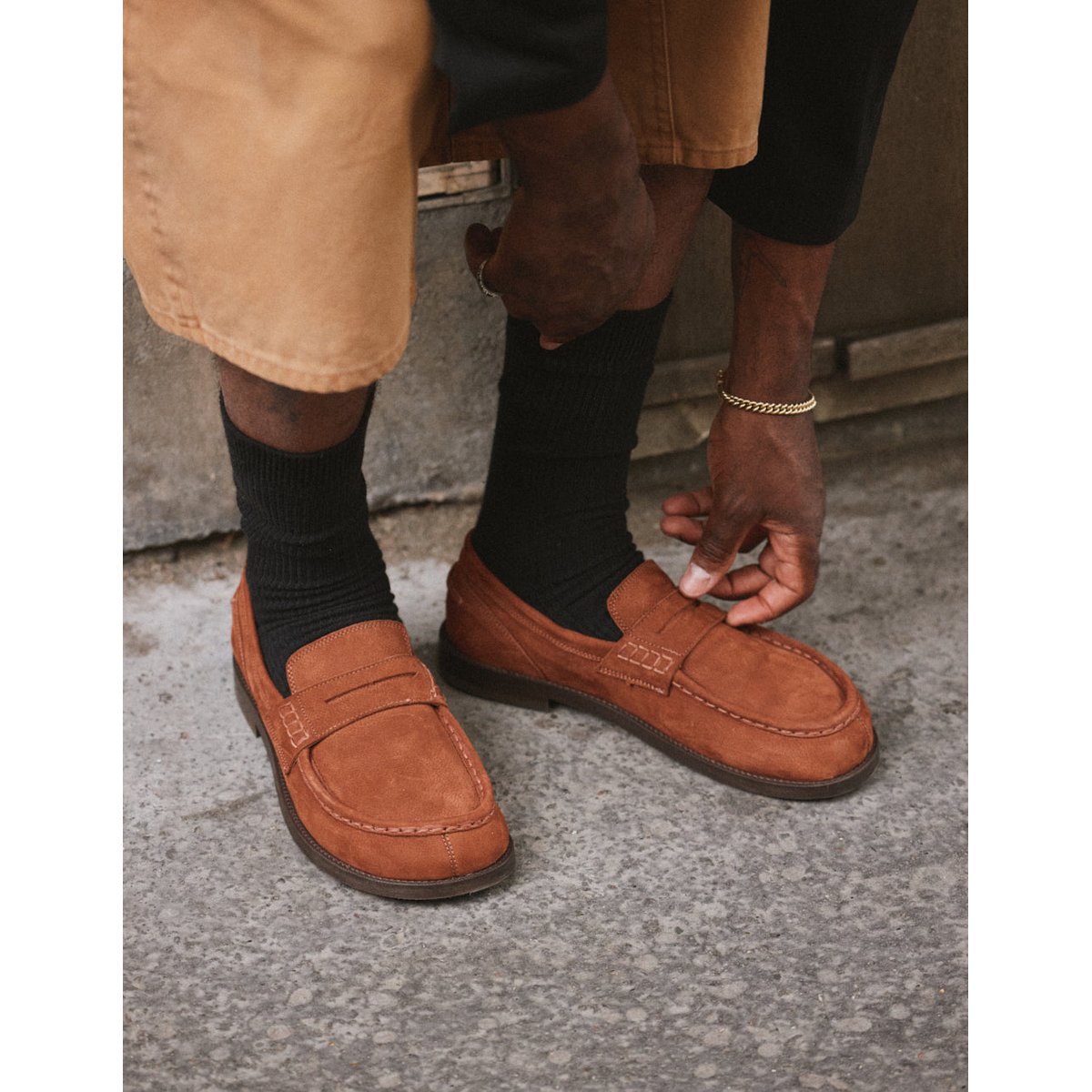 Mocassins FARIS nubuck cognac, ODAJE