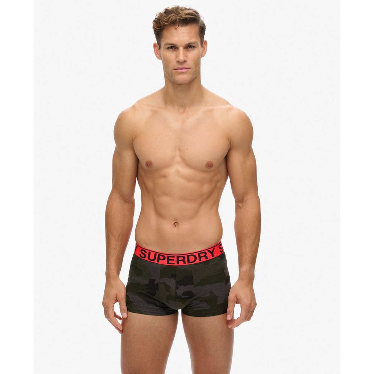 Lot de deux caleçons noir/camouflage, SUPERDRY