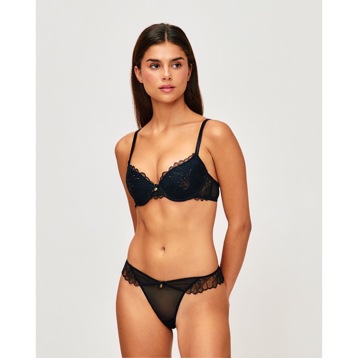 Soutien-gorge ampliforme pailleté HARLEMIZ noir, UNDIZ