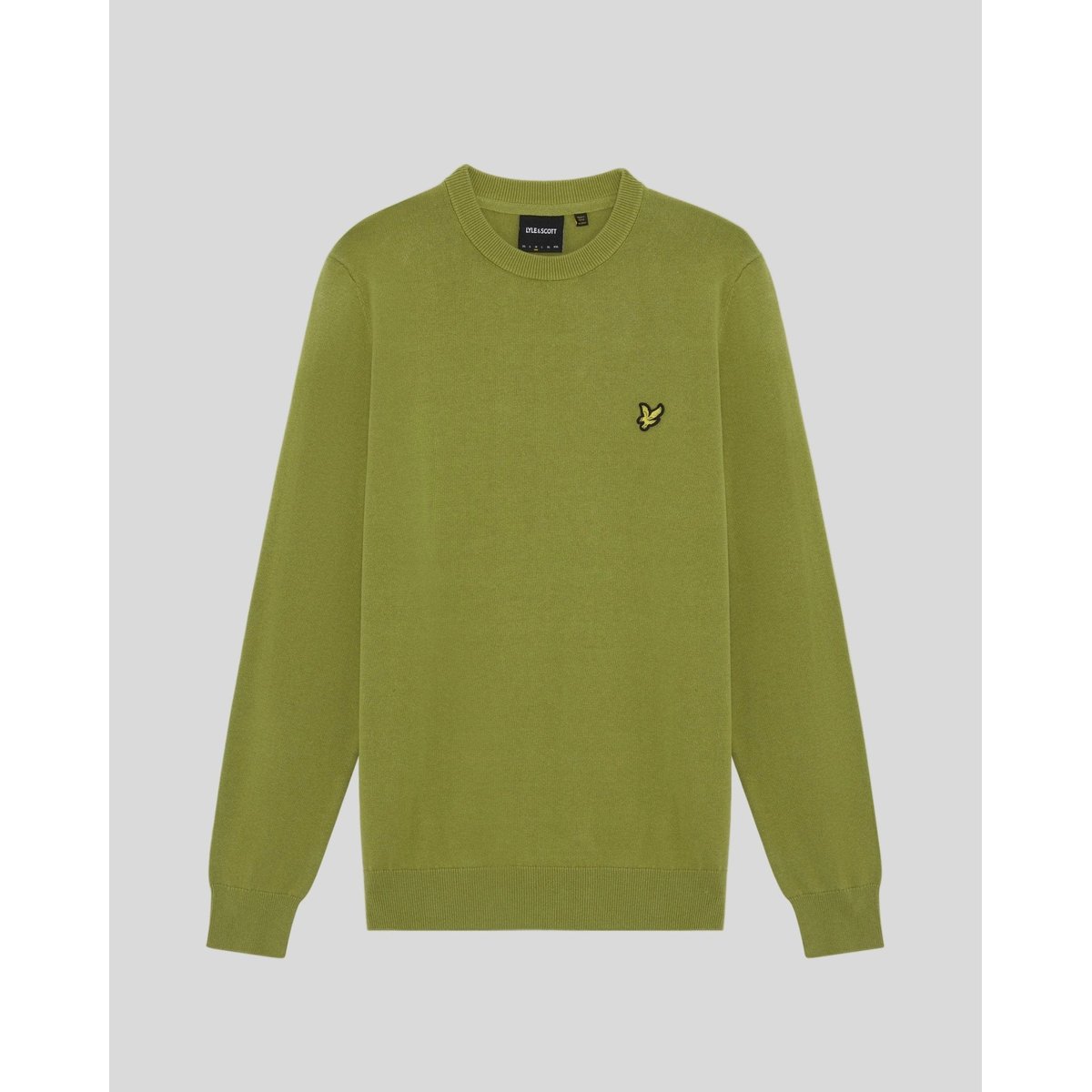 Pull en coton col rond vert arbuste, LYLE & SCOTT