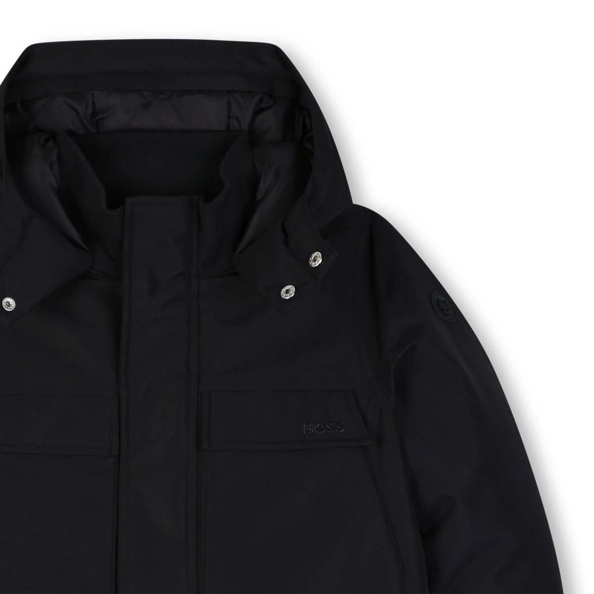 Parka à capuche black, BOSS KIDSWEAR