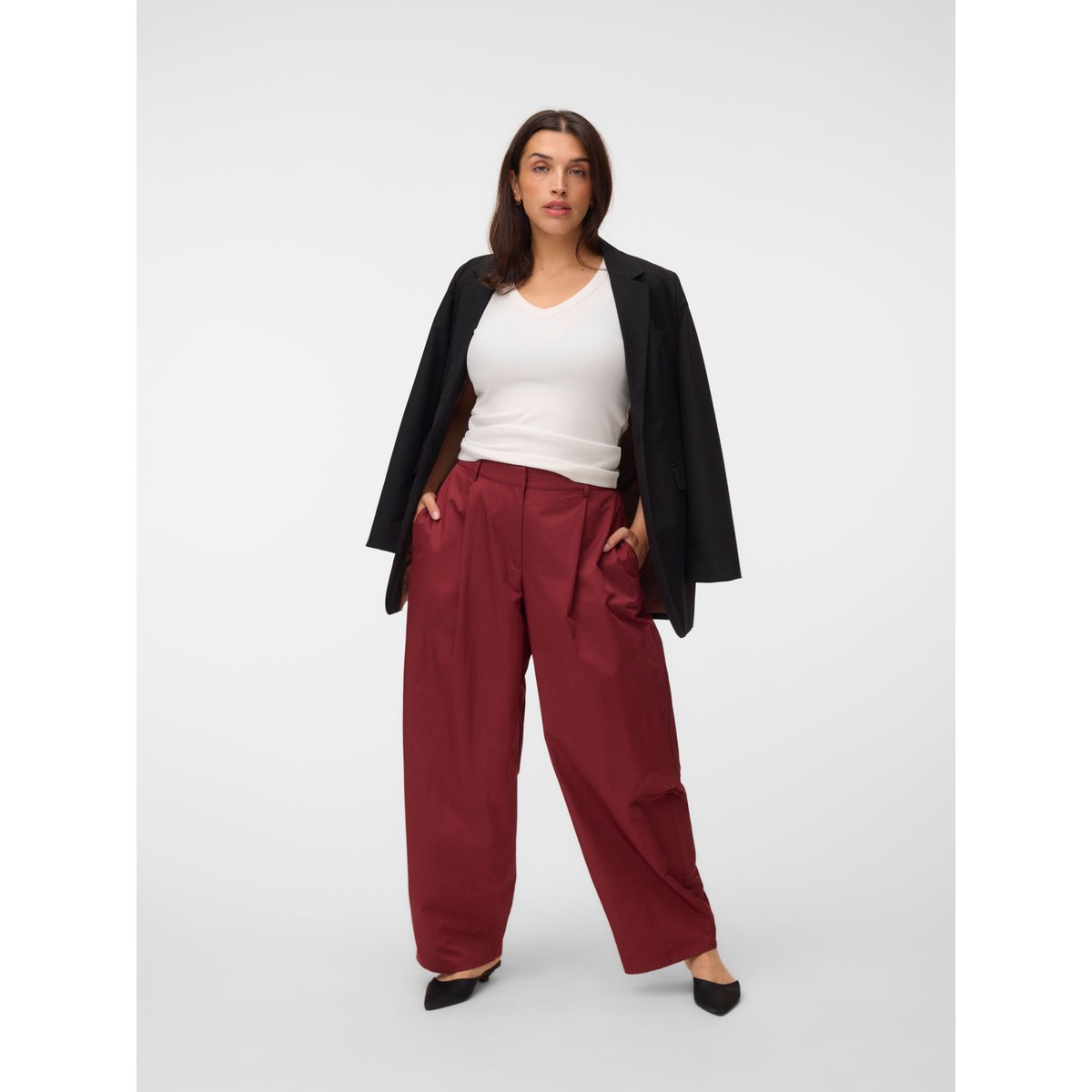 Pantalon De Tailleur rouge - russet brown, VERO MODA