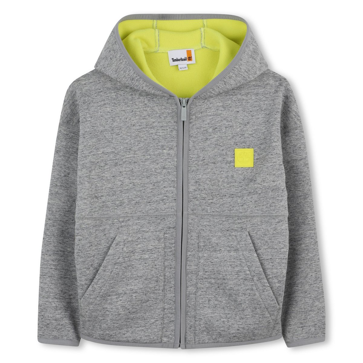 Cardigan con cappuccio gris chine acier, TIMBERLAND