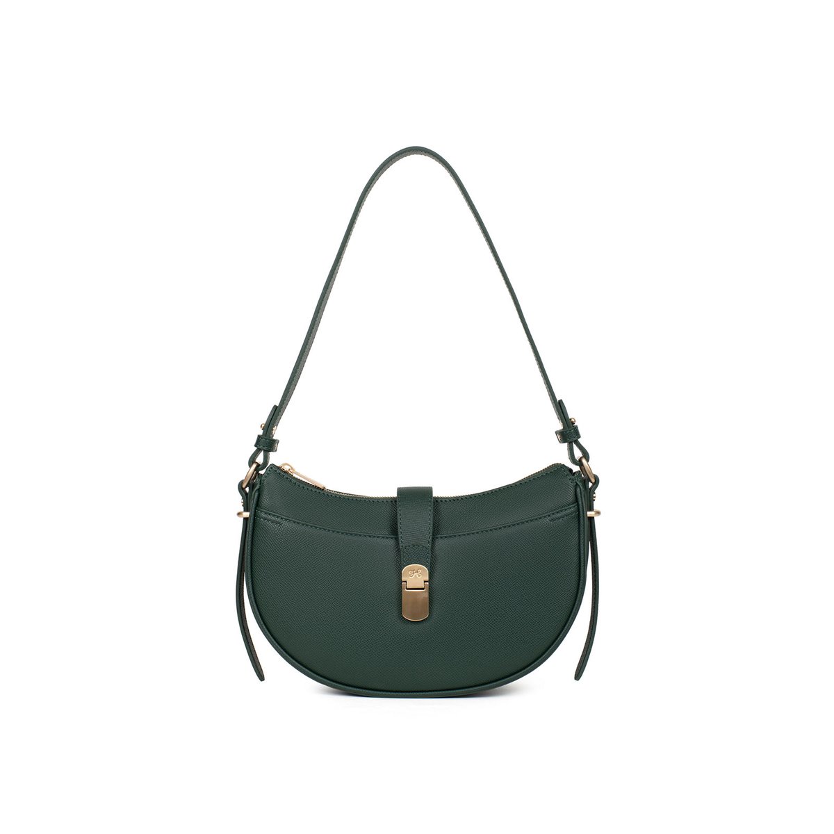Sac porté épaule 1 anse AUDE vert foncé, HEXAGONA