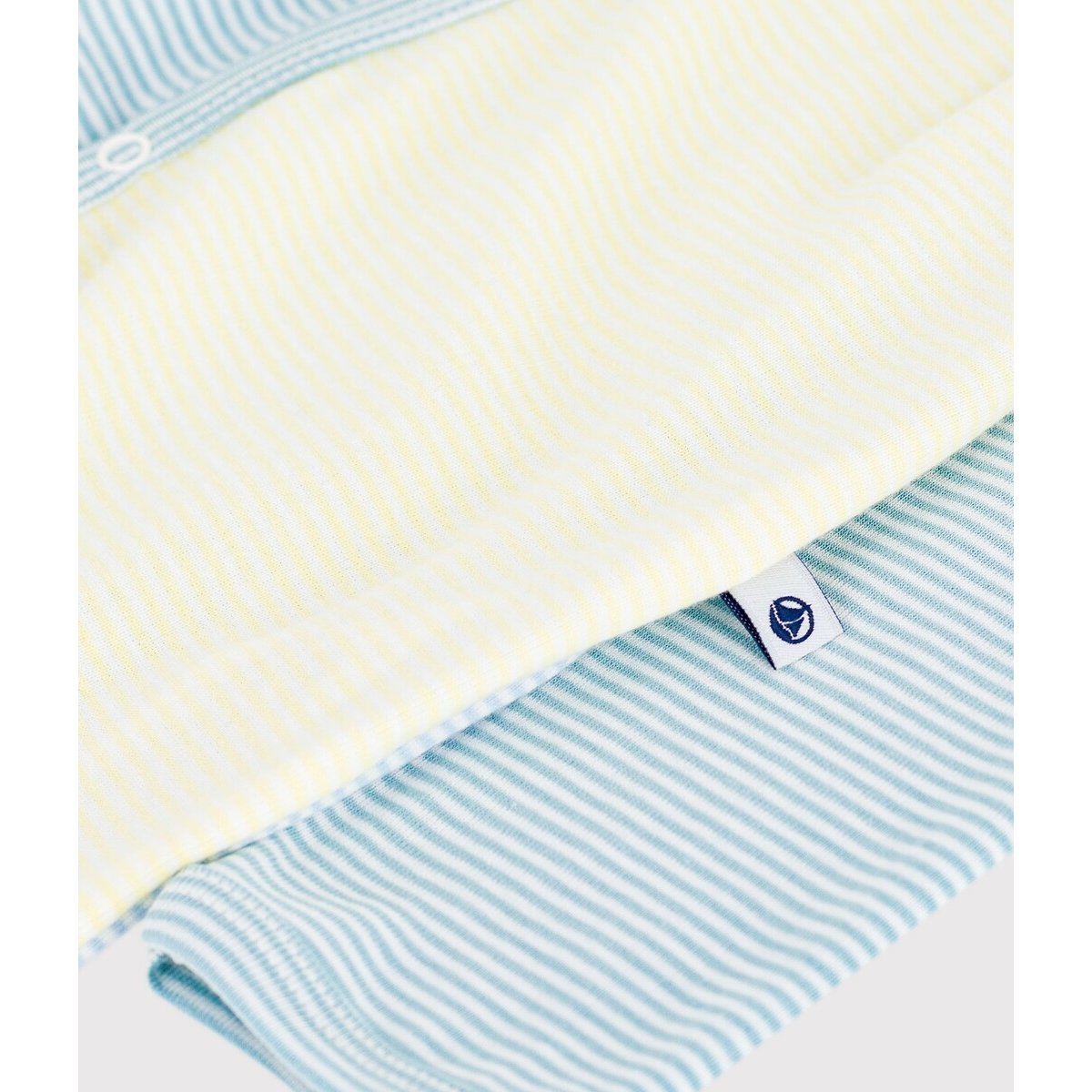 Striped Print Cotton Sleepsuit multi-coloured striped, PETIT BATEAU