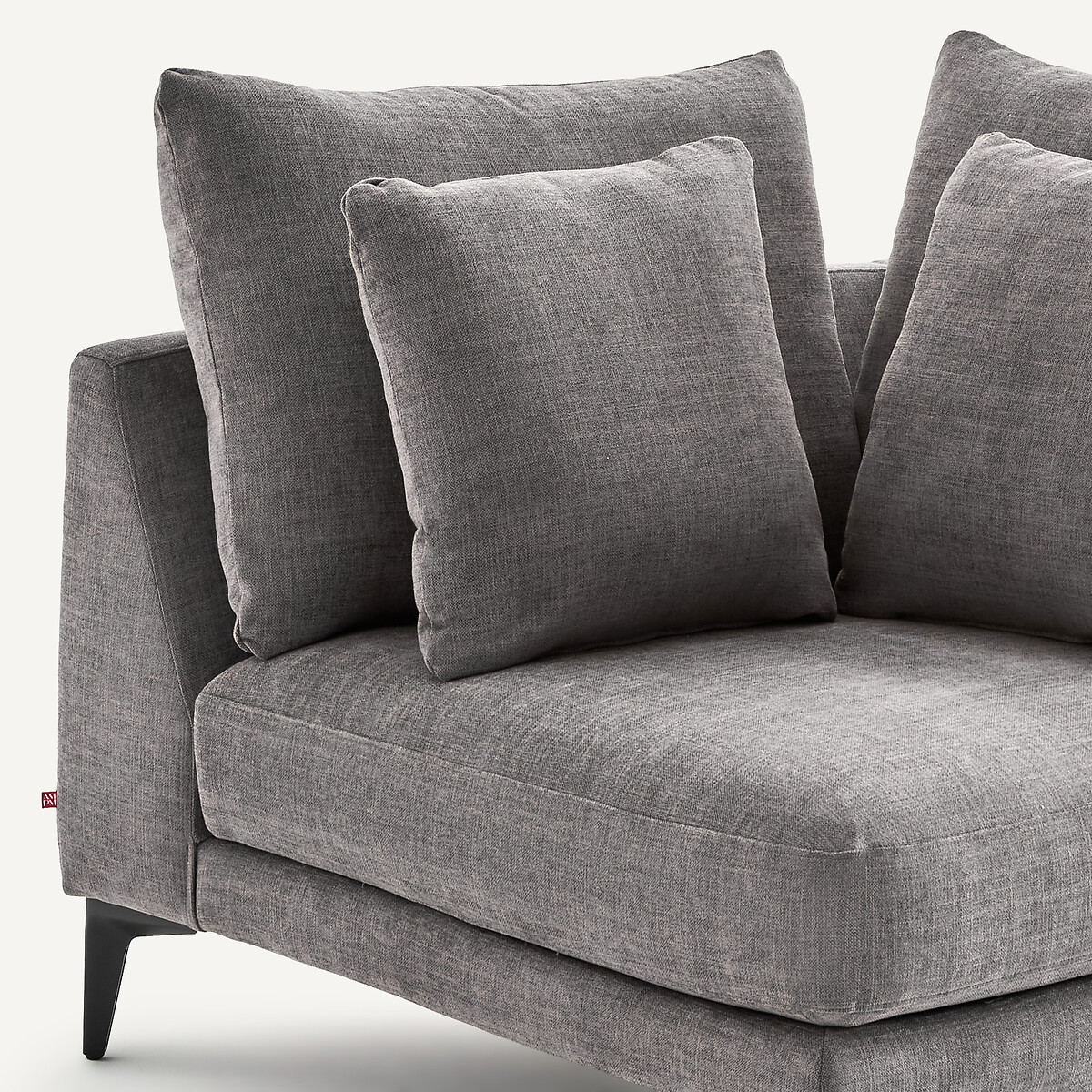 Canapé d'angle en polyester coton, MODERNISTE gris stone, EMMANUEL GALLINA X AM.PM