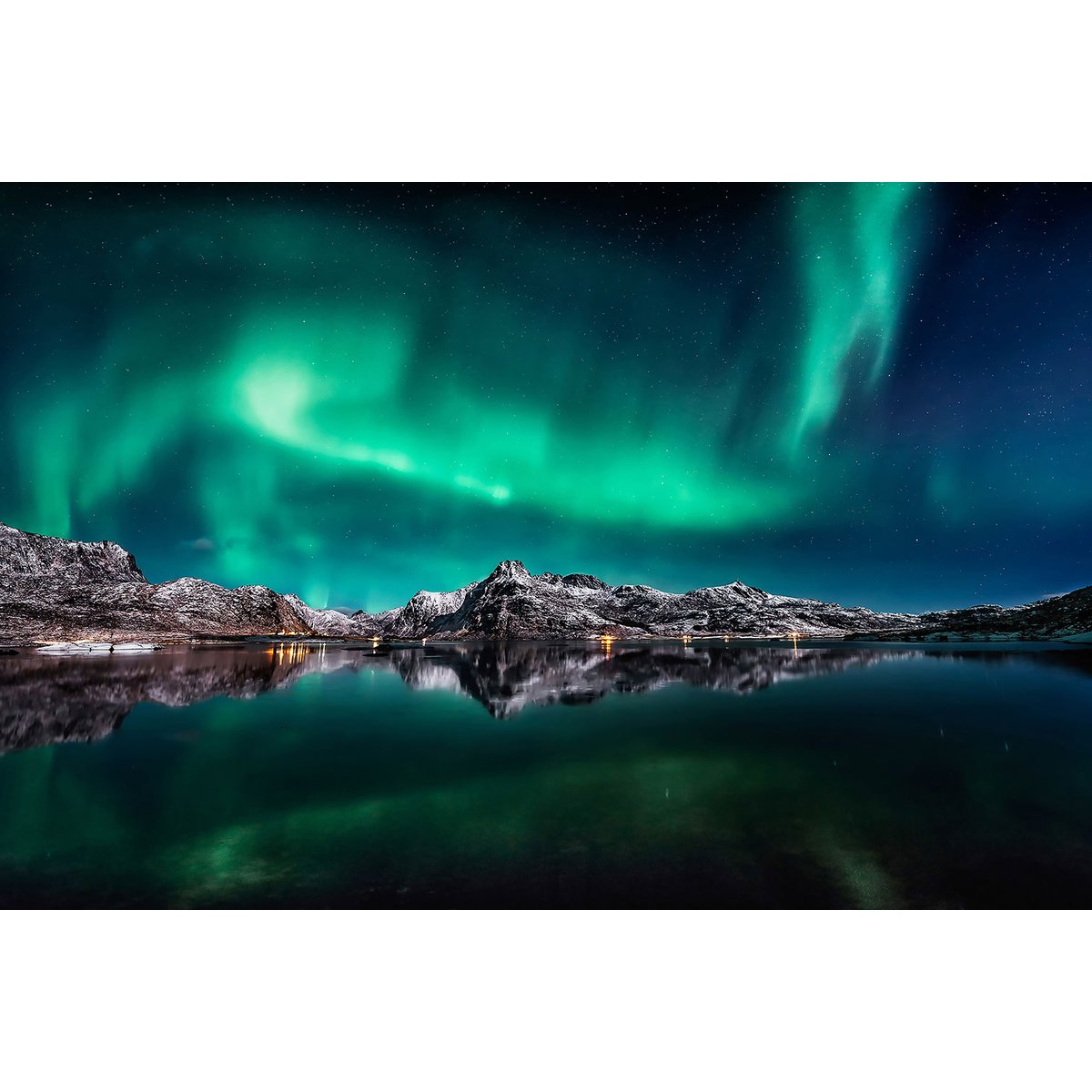 Tableau Lofoten aurora tableau alu dibond, HEXOA