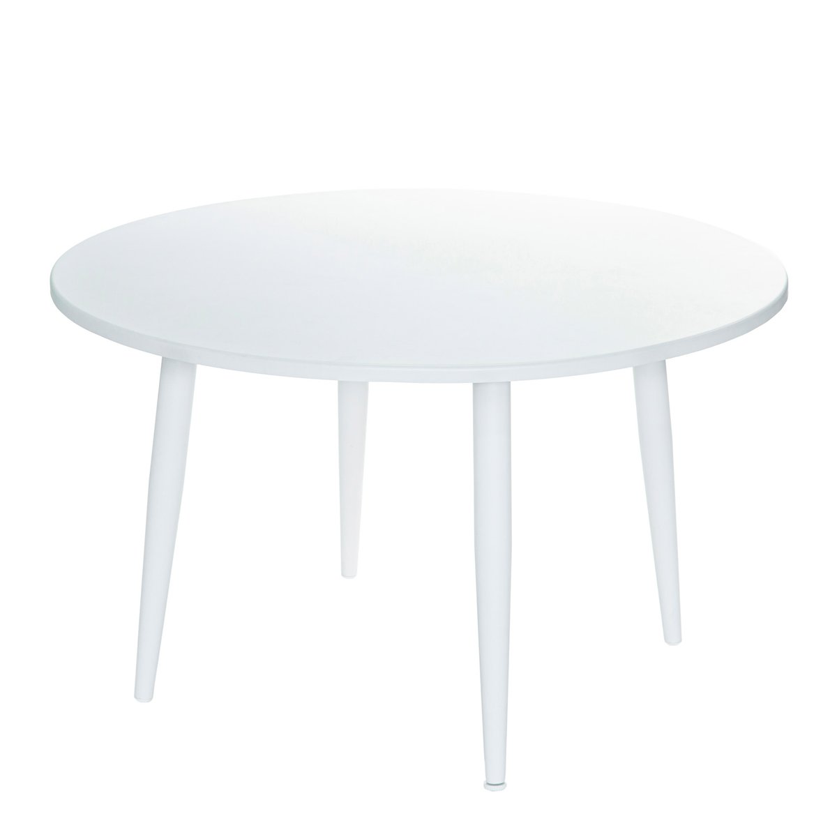 Table ronde en aluminium blanc, HOME MAISON