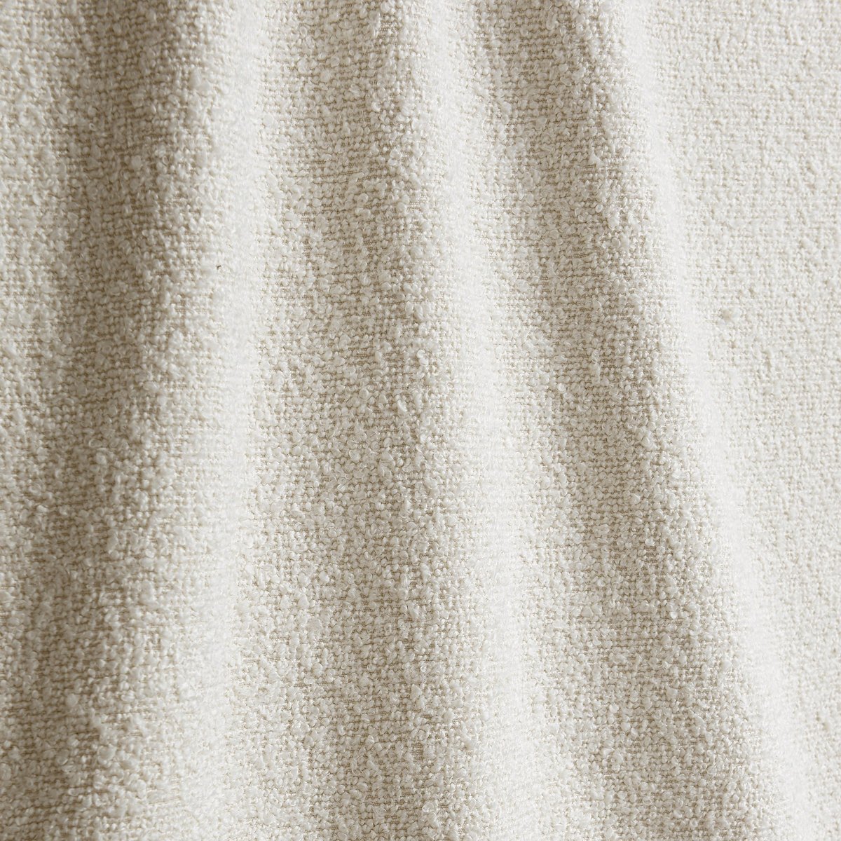 Pouf 80cm en tissu bouclette DUNE crème, SIA HOME