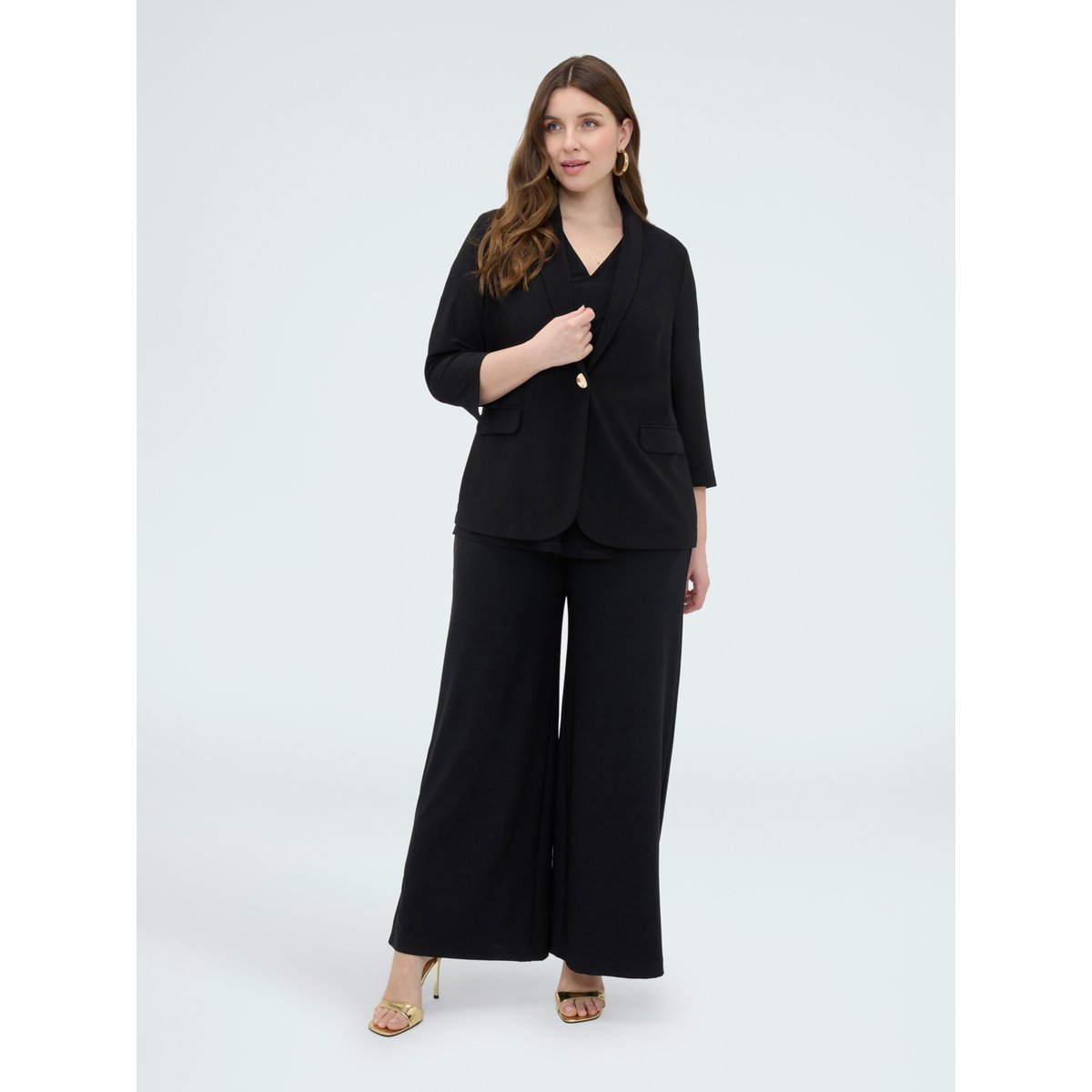 Blazer avec manches trois-quarts noir, FIORELLA RUBINO