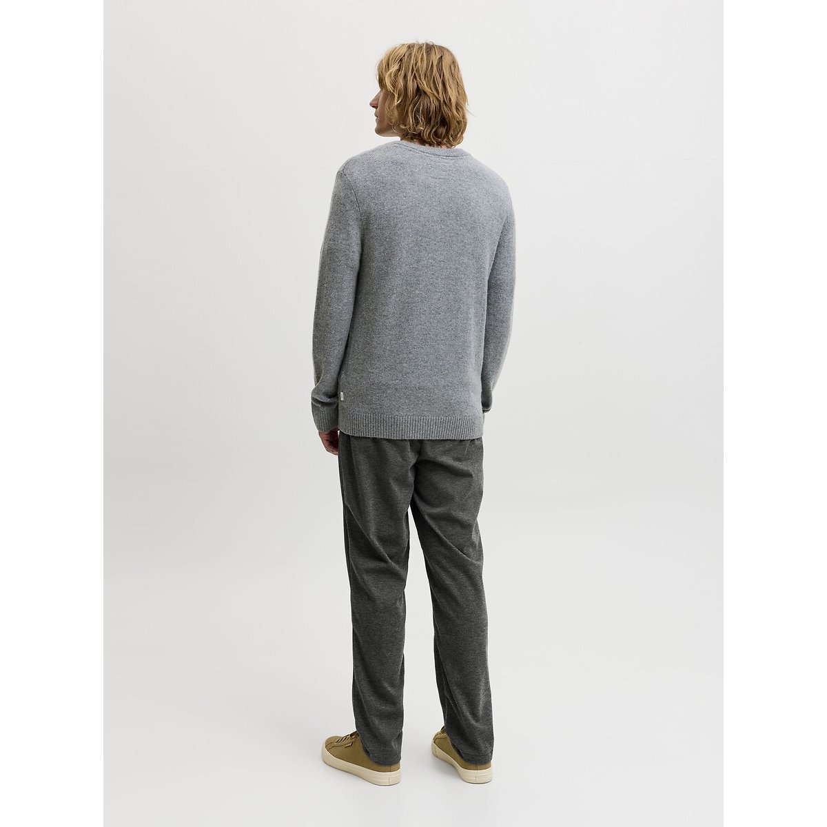 Ollie Stretch Chinos dark grey marl, JACK & JONES