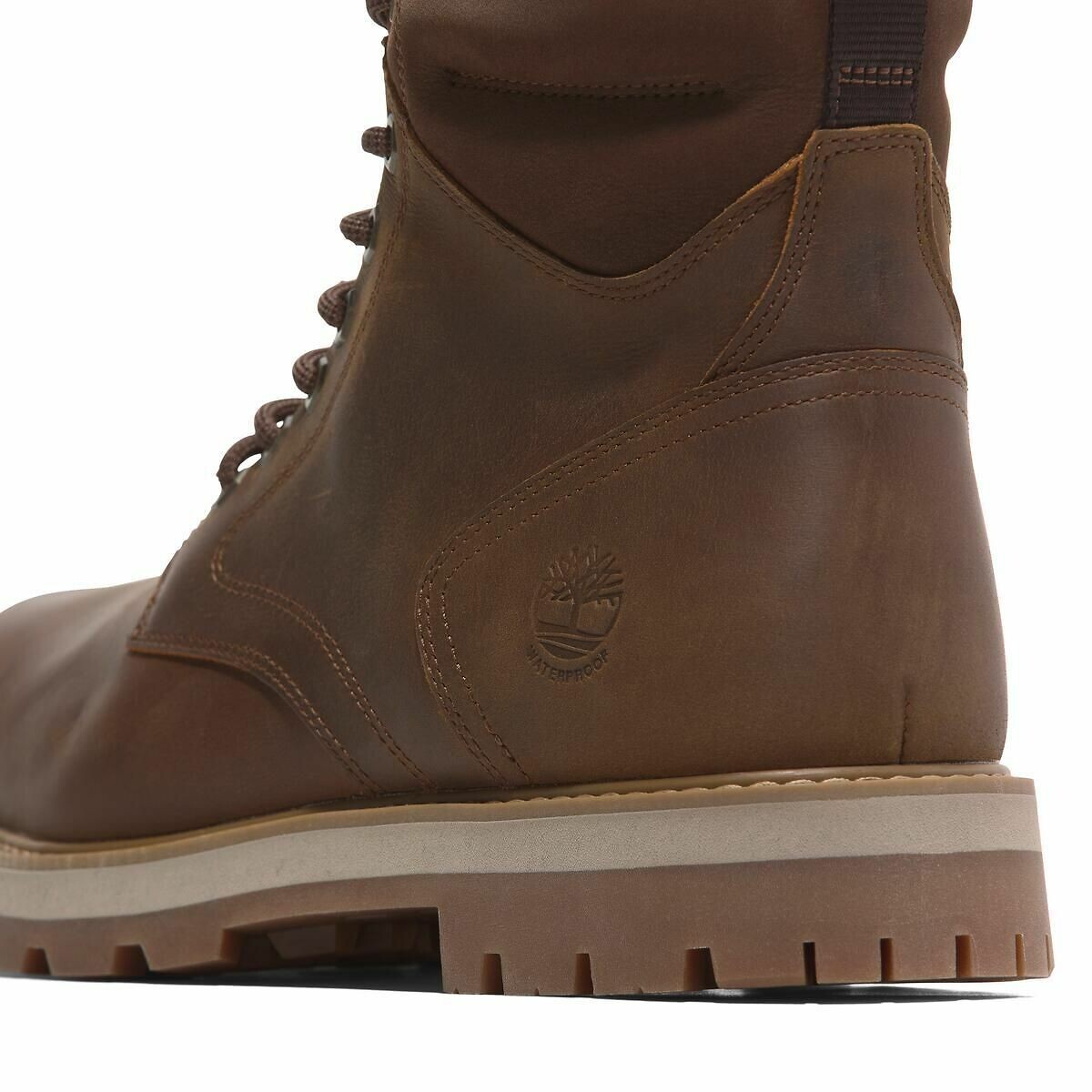 Bottines à lacets en cuir BRITTON ROAD MID LACE marron, TIMBERLAND