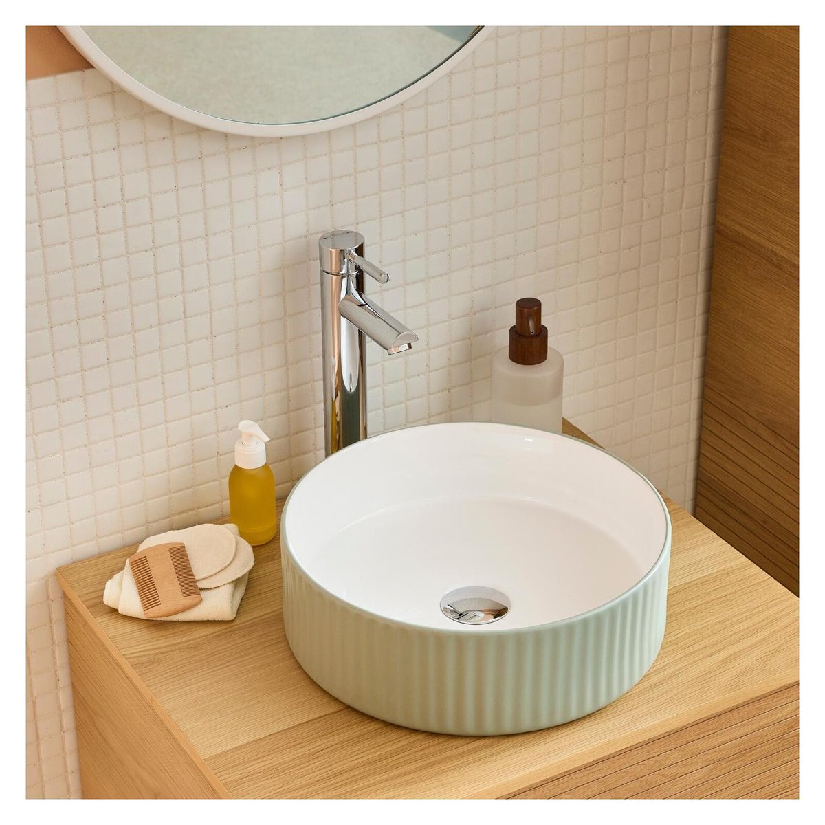 Robinet salle de bain mitigeur bec haut GRIFO chromé, MOB IN