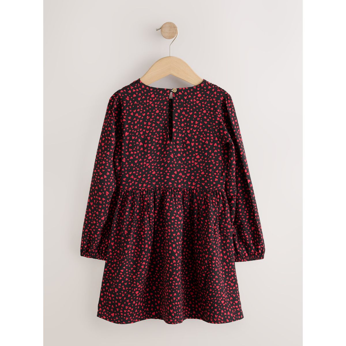 Robe à manches longues et nœud cœur rouge et noir, NEXT