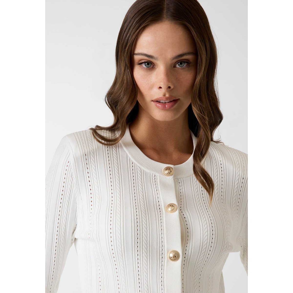 Cardigan Tricoté crème, GUESS