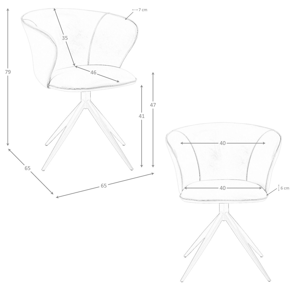 Chaise pivotante en similicuir camel | marron, ANGEL CERDA