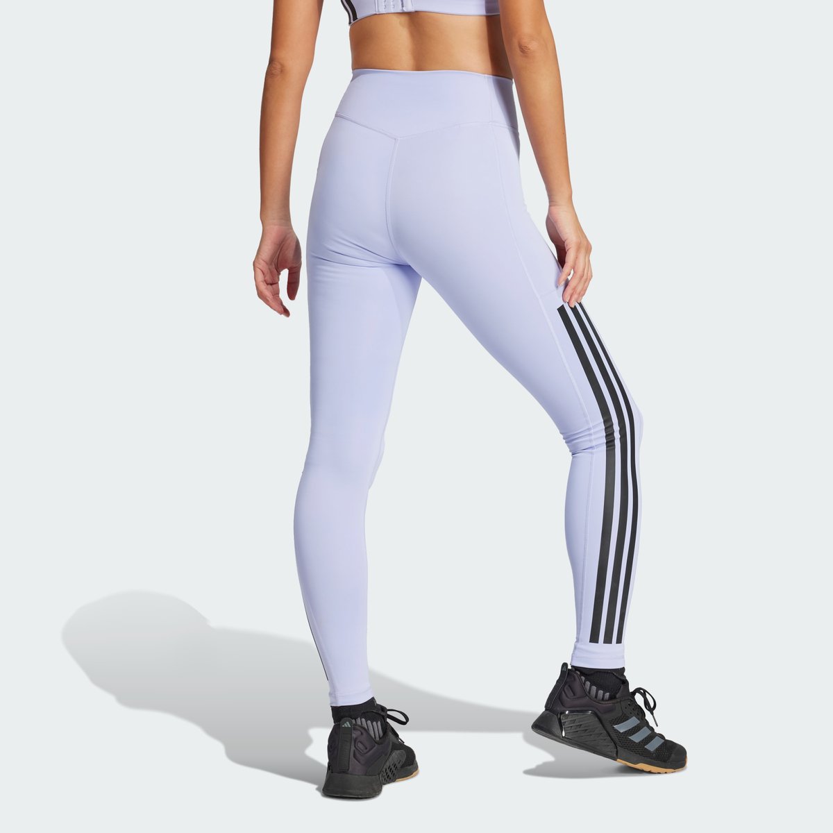 Legging Optime 3-Stripes Full Length Legging Optime 3-Stripes Full Length violet tone, adidas Performance
