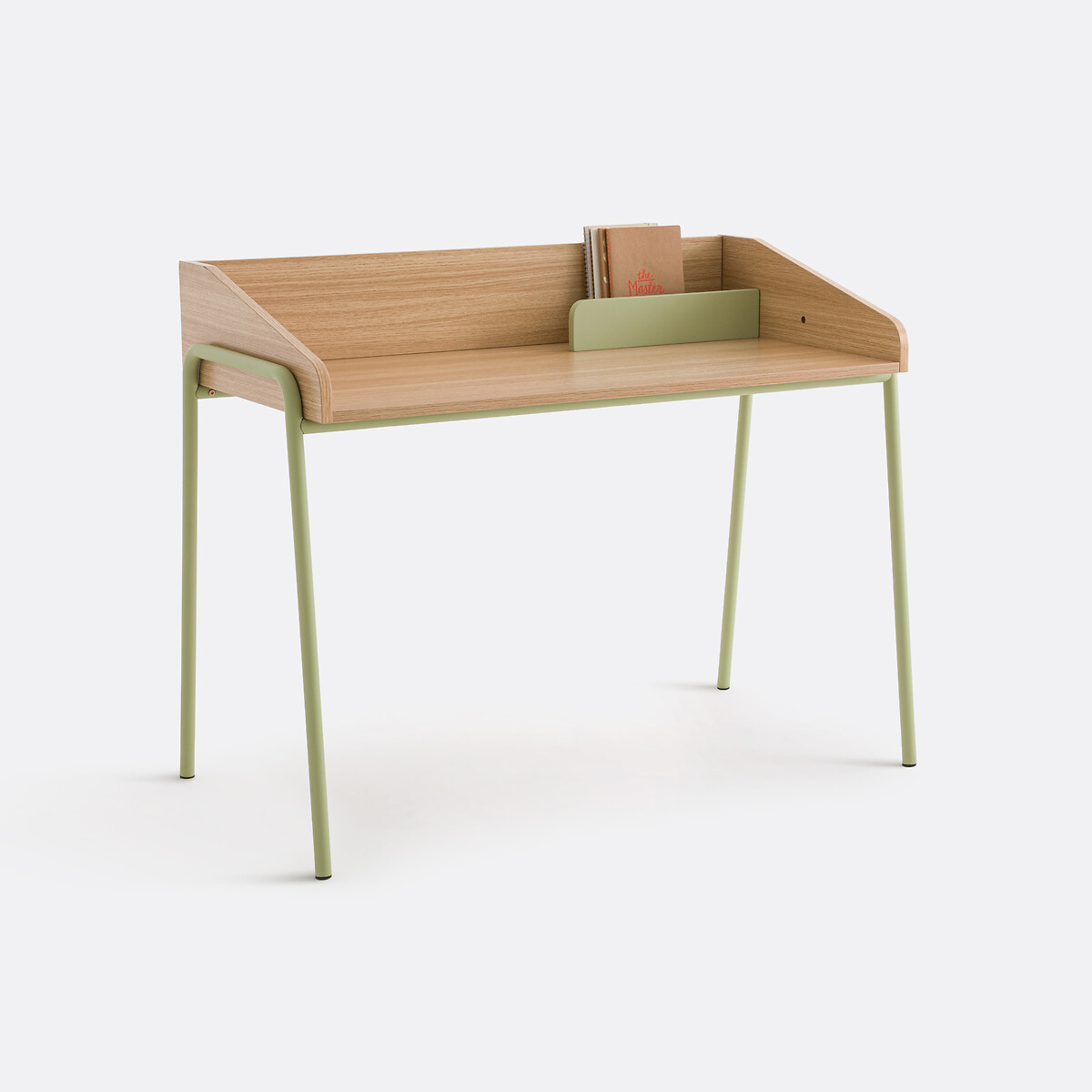 Secretária em aço e MDF, Merlin natural/verde, LA REDOUTE INTERIEURS