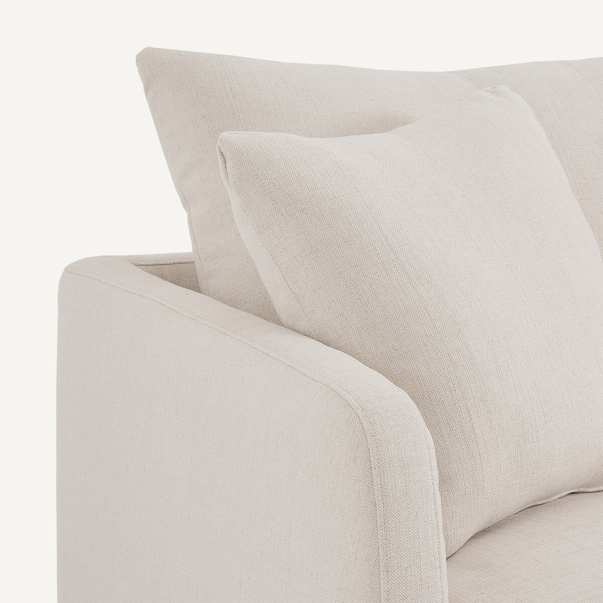 Canapé 3 ou 4 places en toile polyester, MODERNISTE craie, EMMANUEL GALLINA X AM.PM