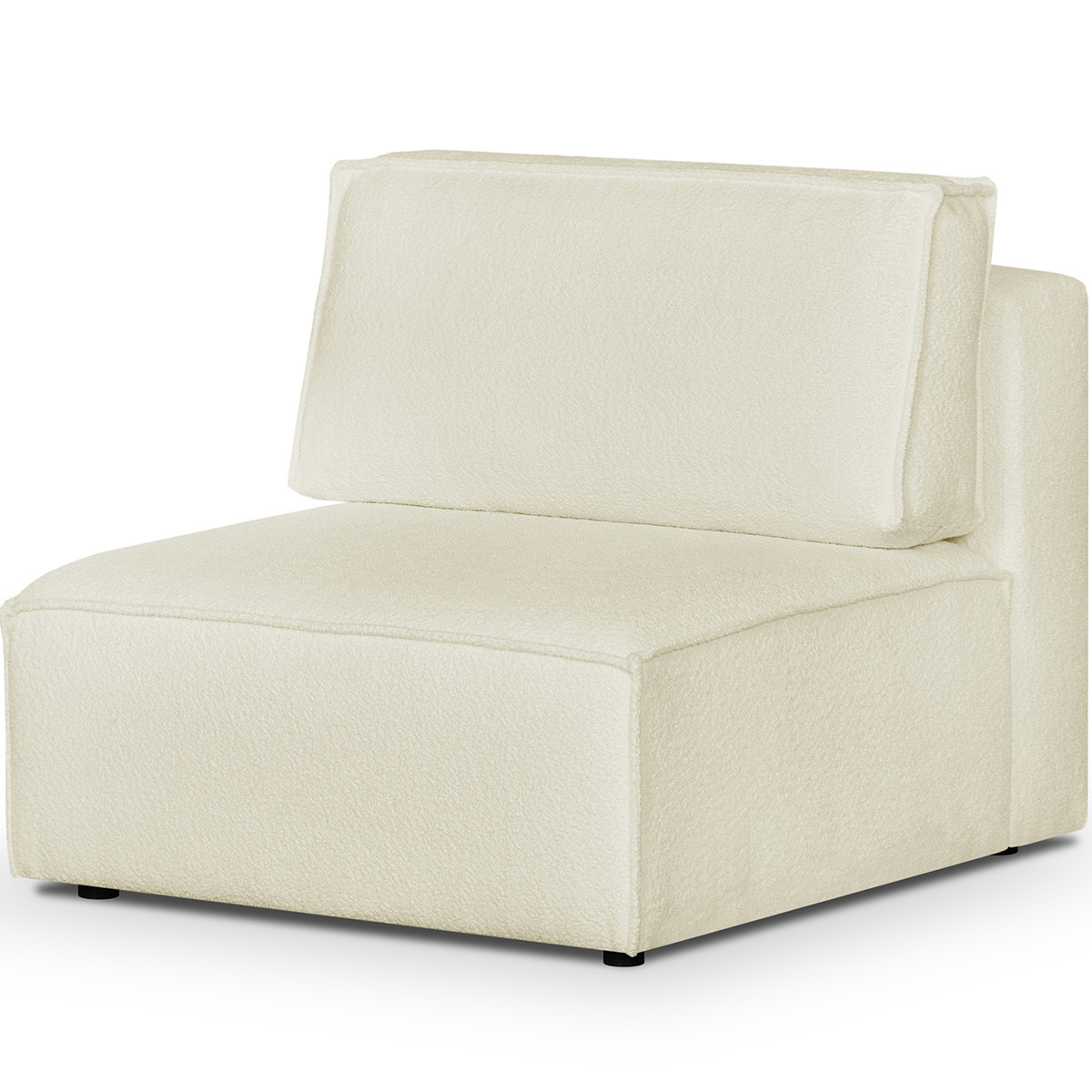 Canapé convertible 7 places en tissu bouclé - HARPER MOD ecru, HOMIFAB