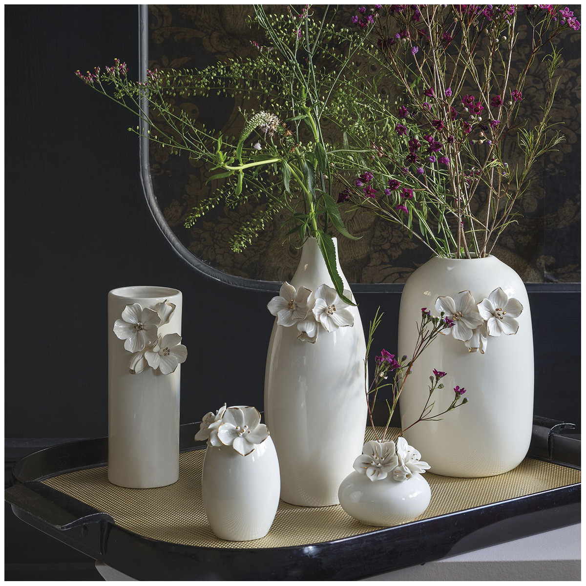 Vase soliflore Amour de Fleurs blanc, MATHILDE M