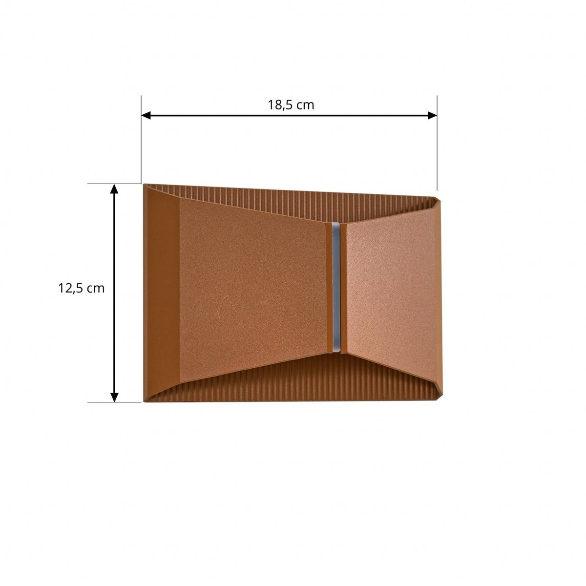 Applique extérieure en métal moderneLED marron, LINDBY