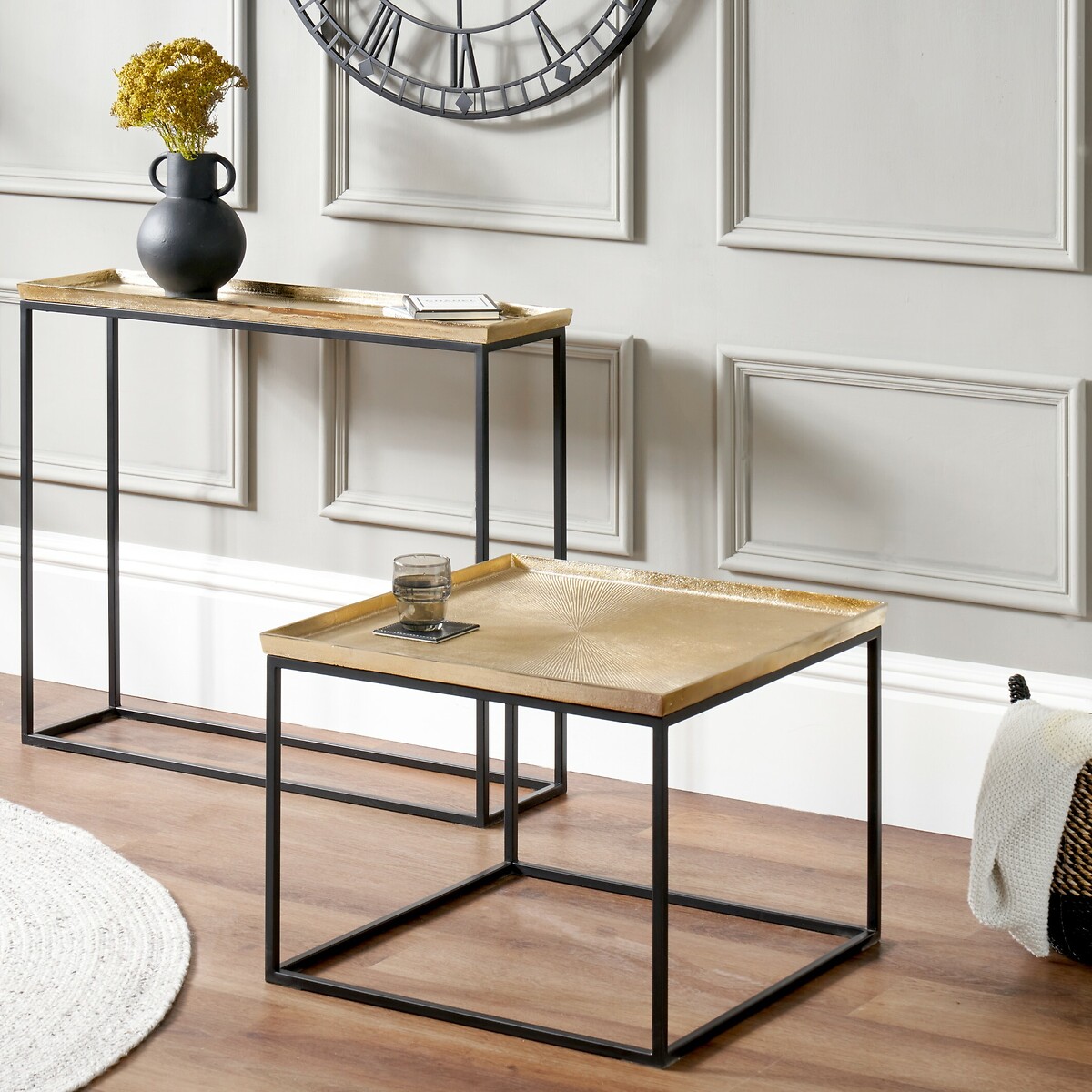 Florin Luxe Metal Coffee Table black/gold-coloured, ÉDITÉ