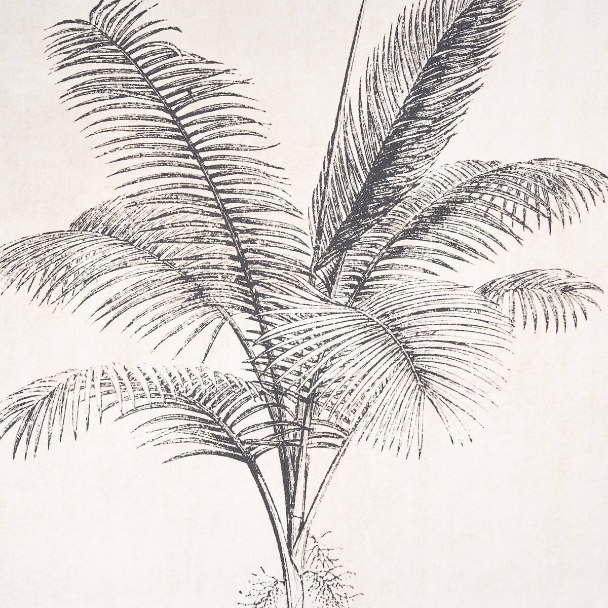 Set of 3 Natural and Black Palm Tree Print Canvases with Black Frames natural, SO'HOME