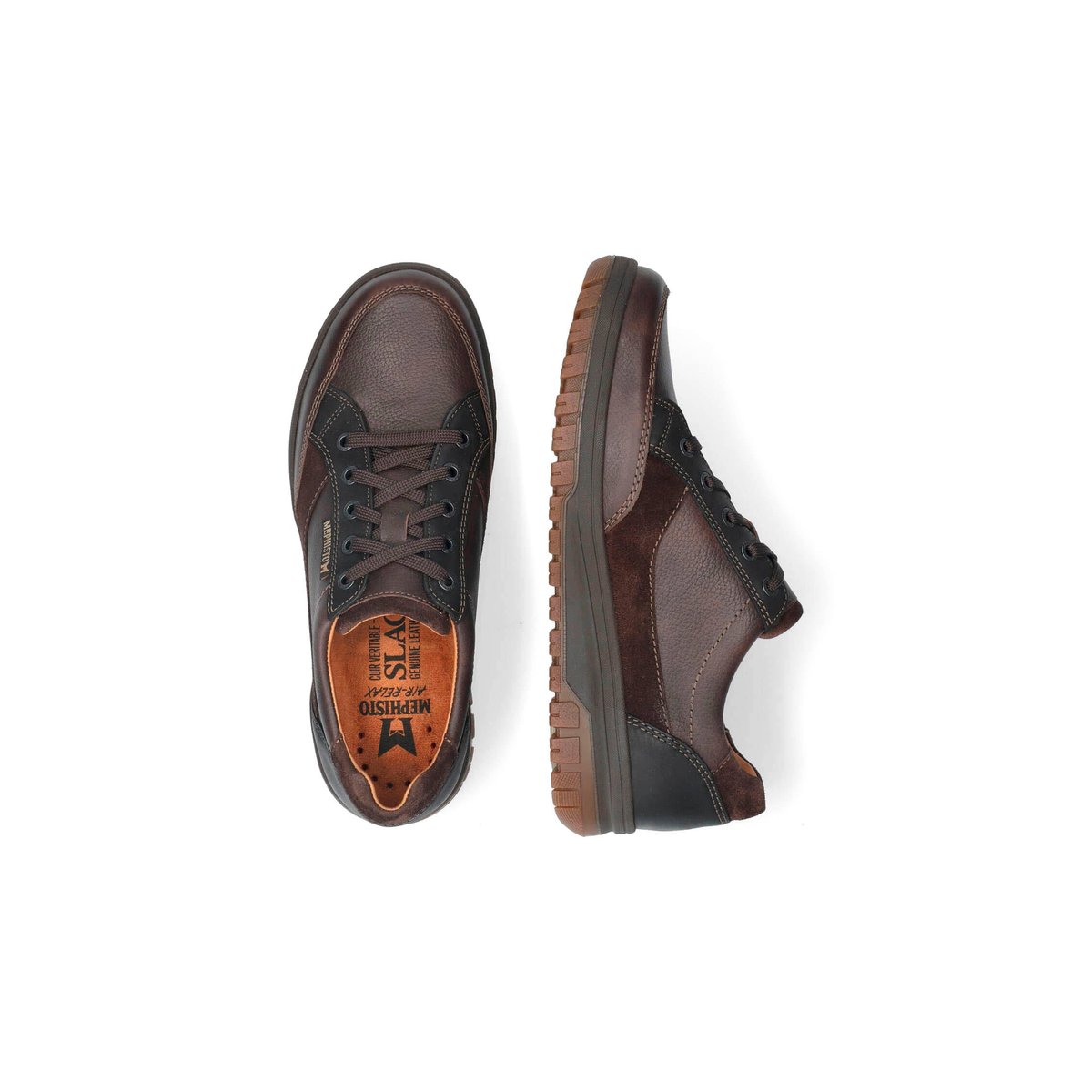 Derbies en cuir PACO marron foncé p5135484, MEPHISTO