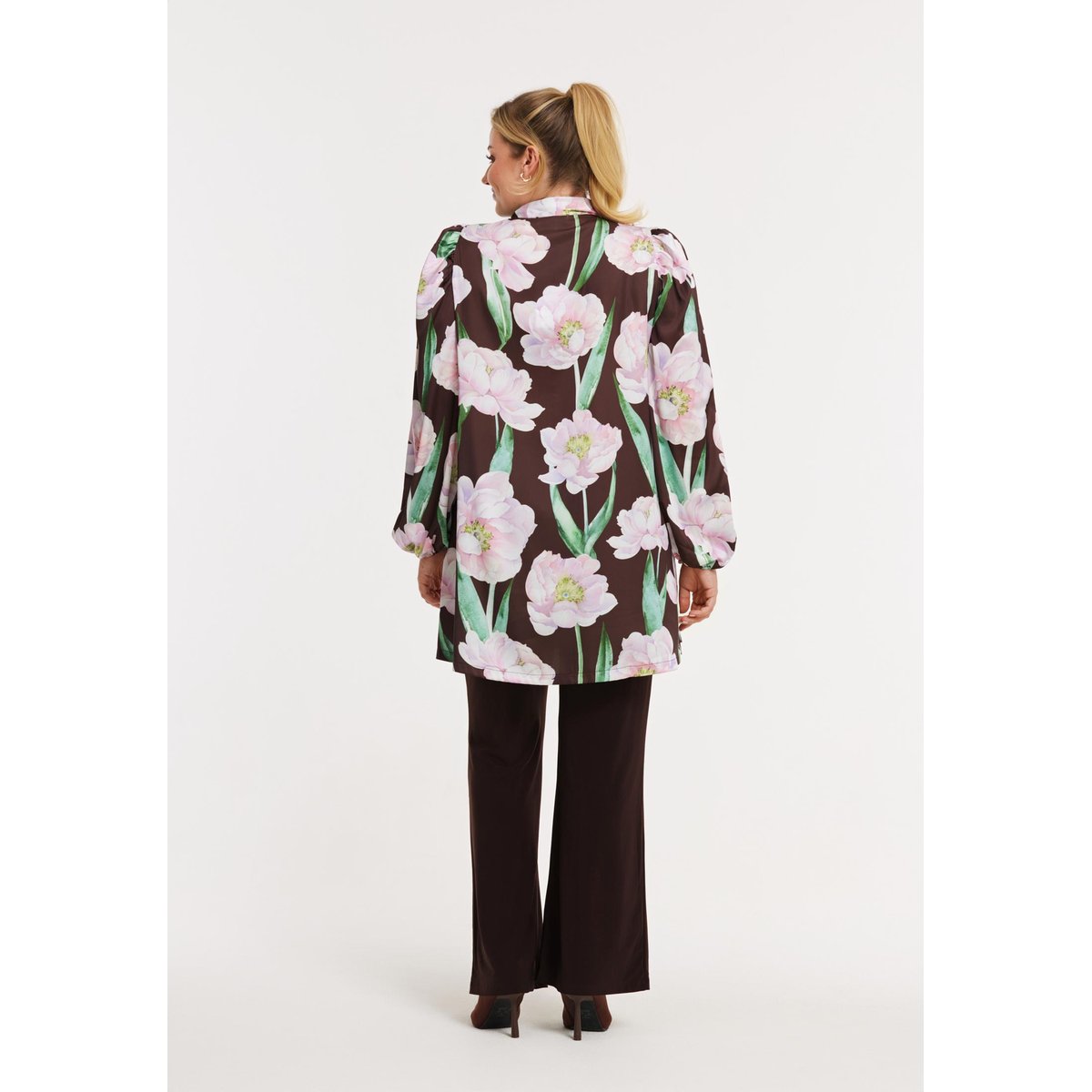 Chemise imprimée marron, YOEK