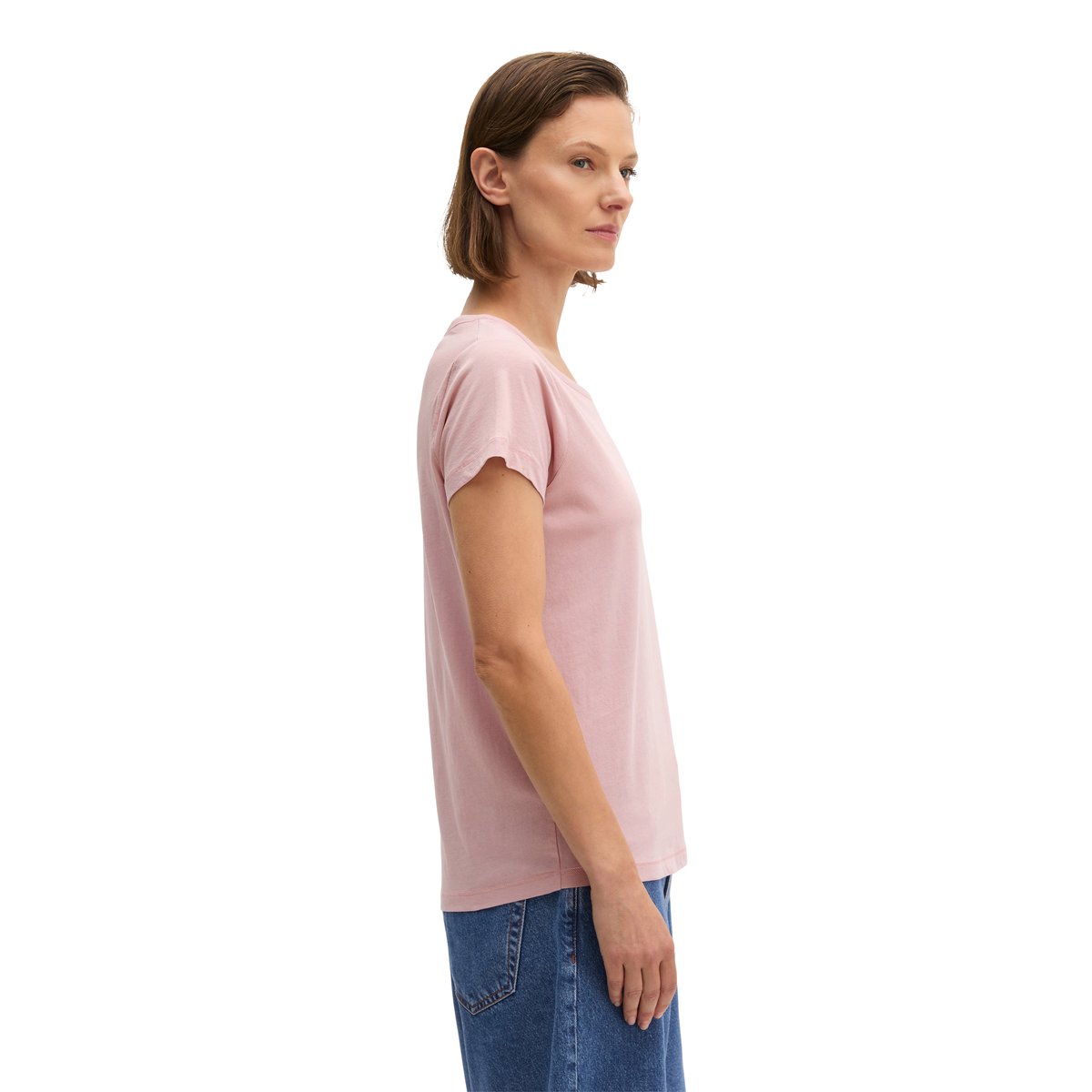 T-shirt regular en single jersey léger rose pale, MARC O'POLO
