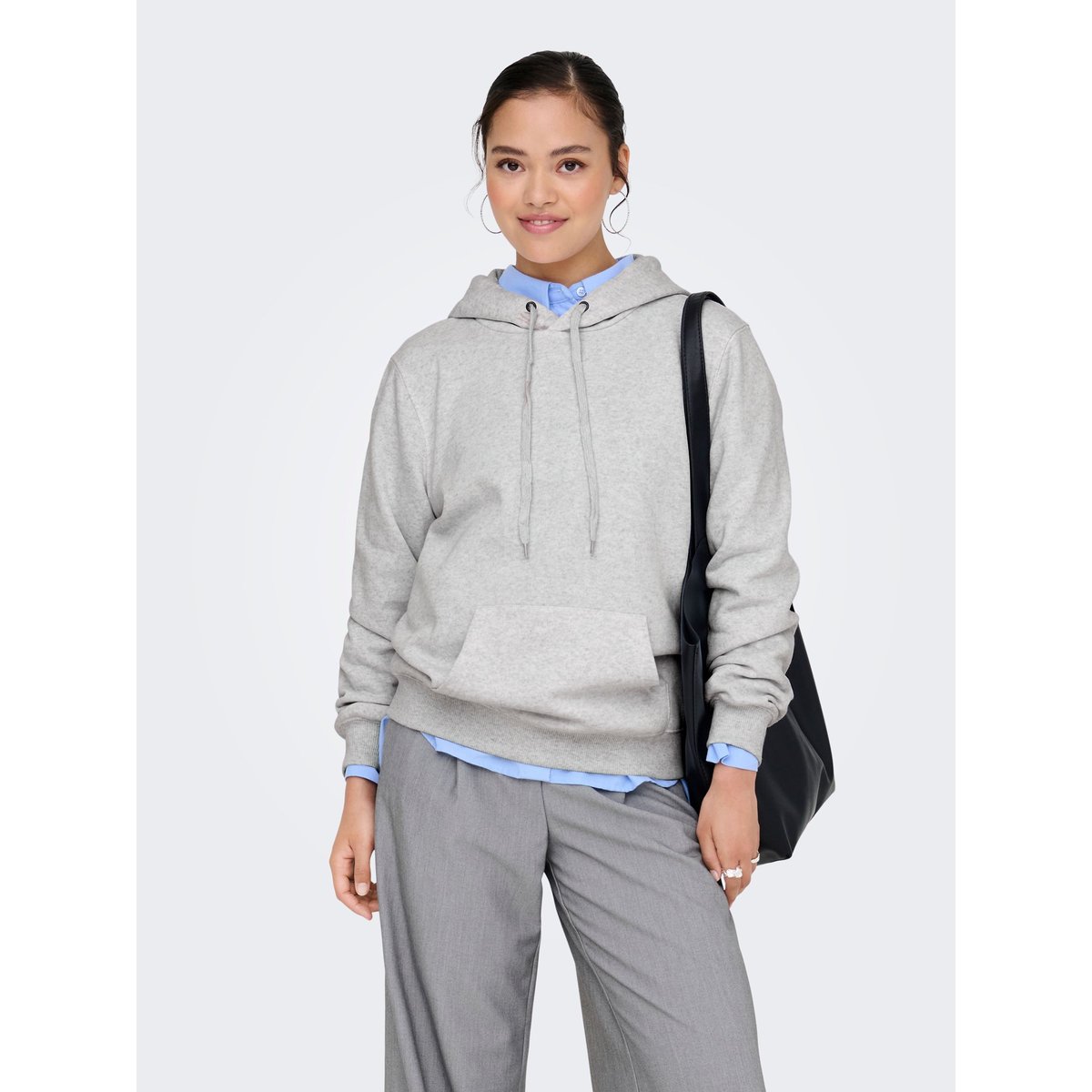 Sweat À Capuche grise - light grey melange, ONLY