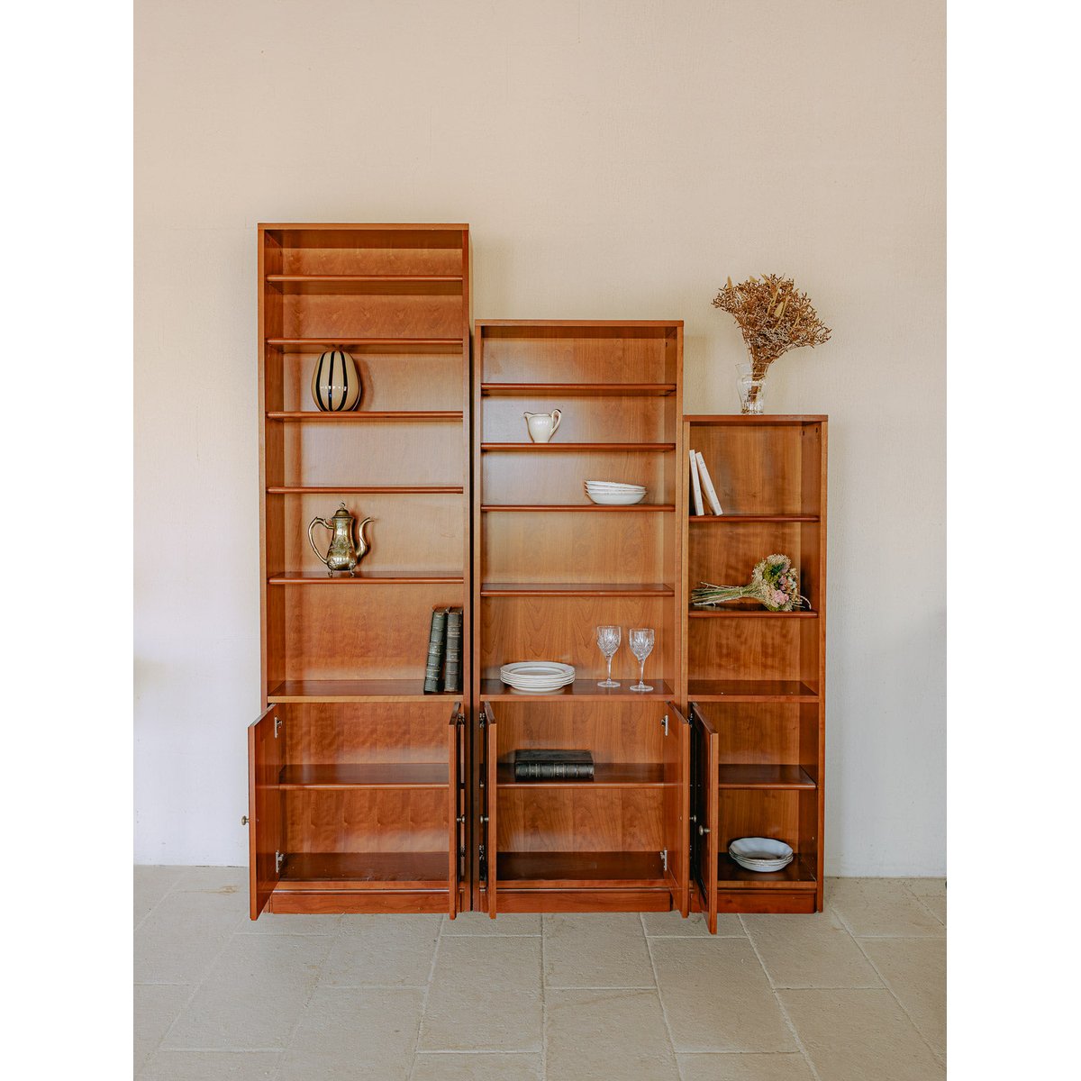 Lot de 3 bibliothèques en acajou Madeleine N°723 - Bon état rouille, DEBONGOUT
