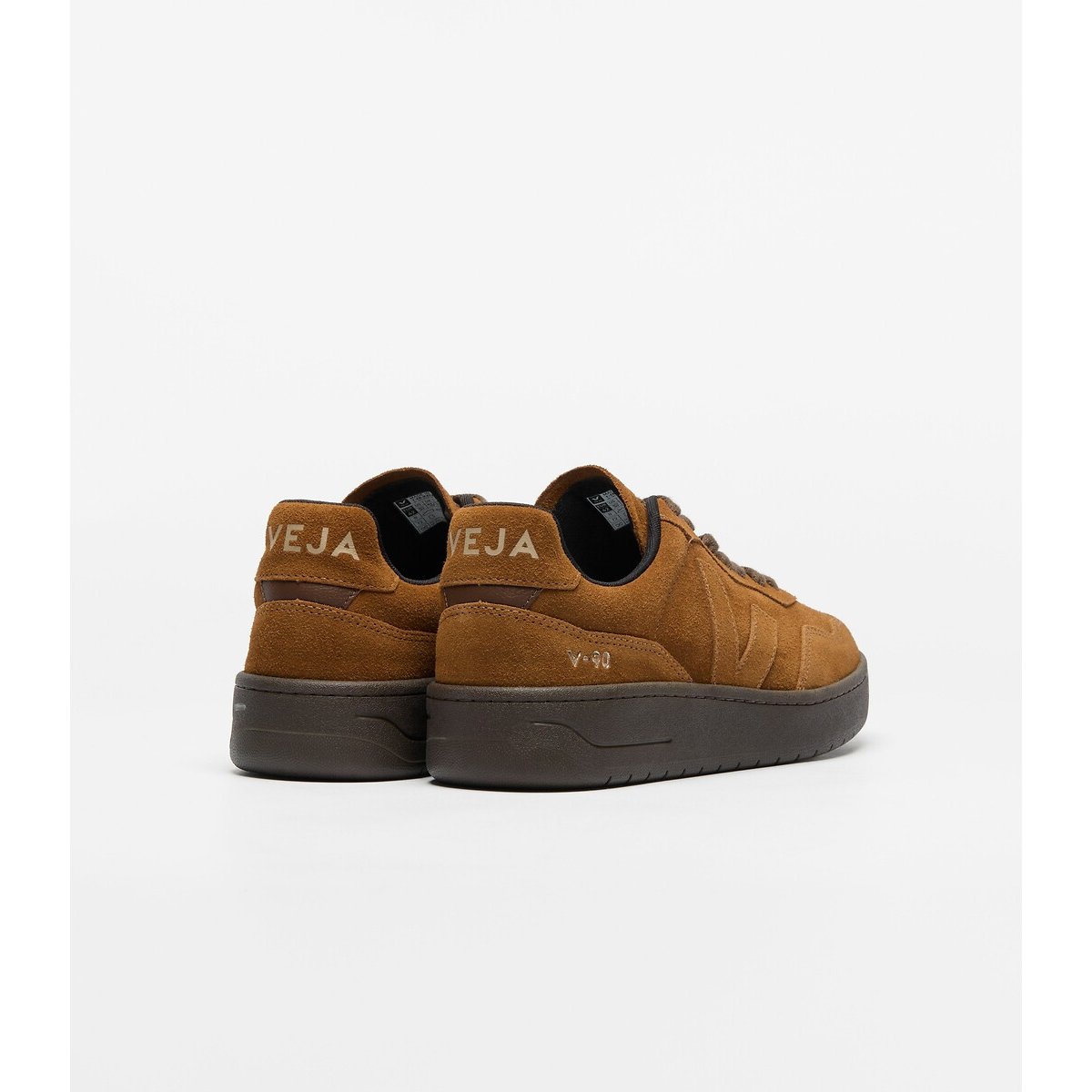 Baskets cuir suède V-90 cognac, VEJA