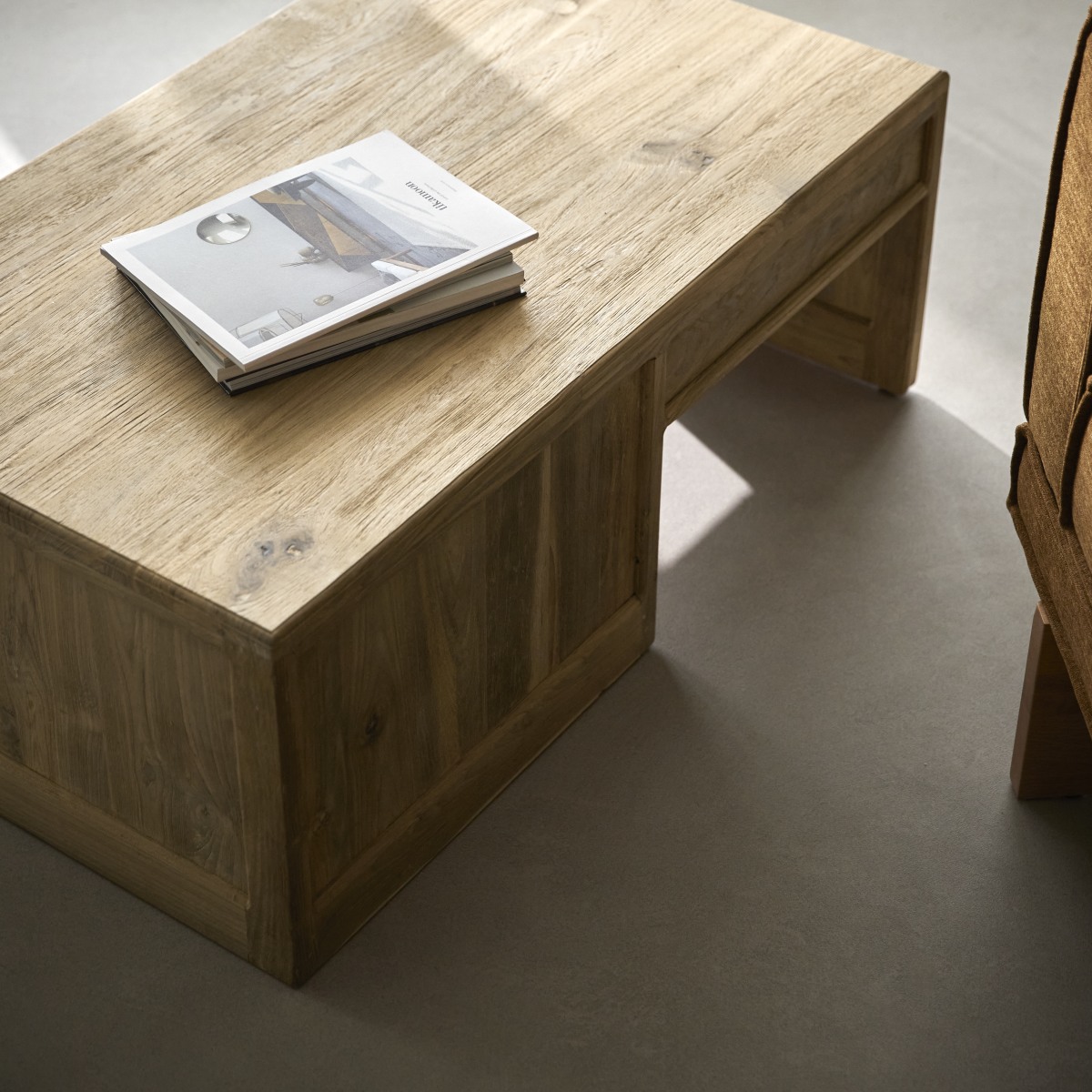 Table basse en Teck massif, ISSA naturel, TIKAMOON
