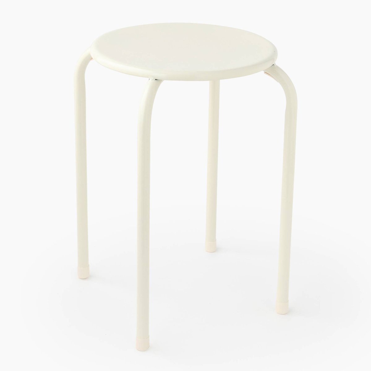 Tabouret empilable, 30xH45 cm, en métal off white, MONOPRIX