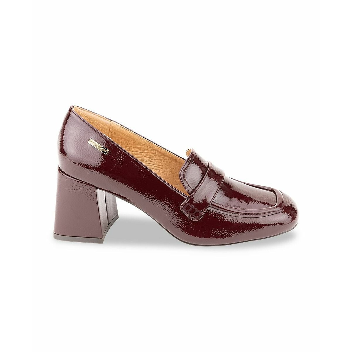 Mocassins à talons Demyos vernis bordeaux, LES TROPEZIENNES PAR M.BELARBI