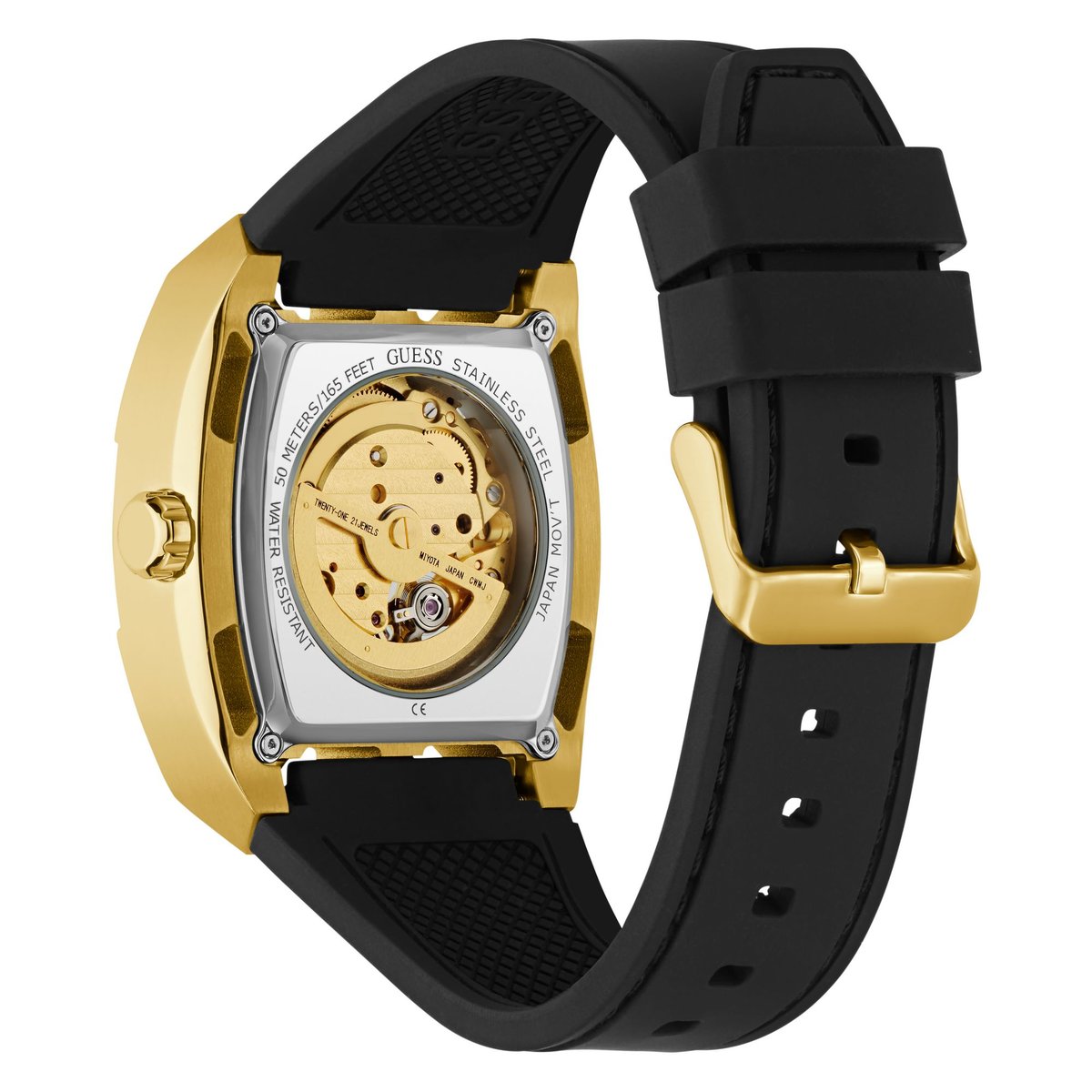 Montre Analogique PHOENIX doré champagne noir, GUESS