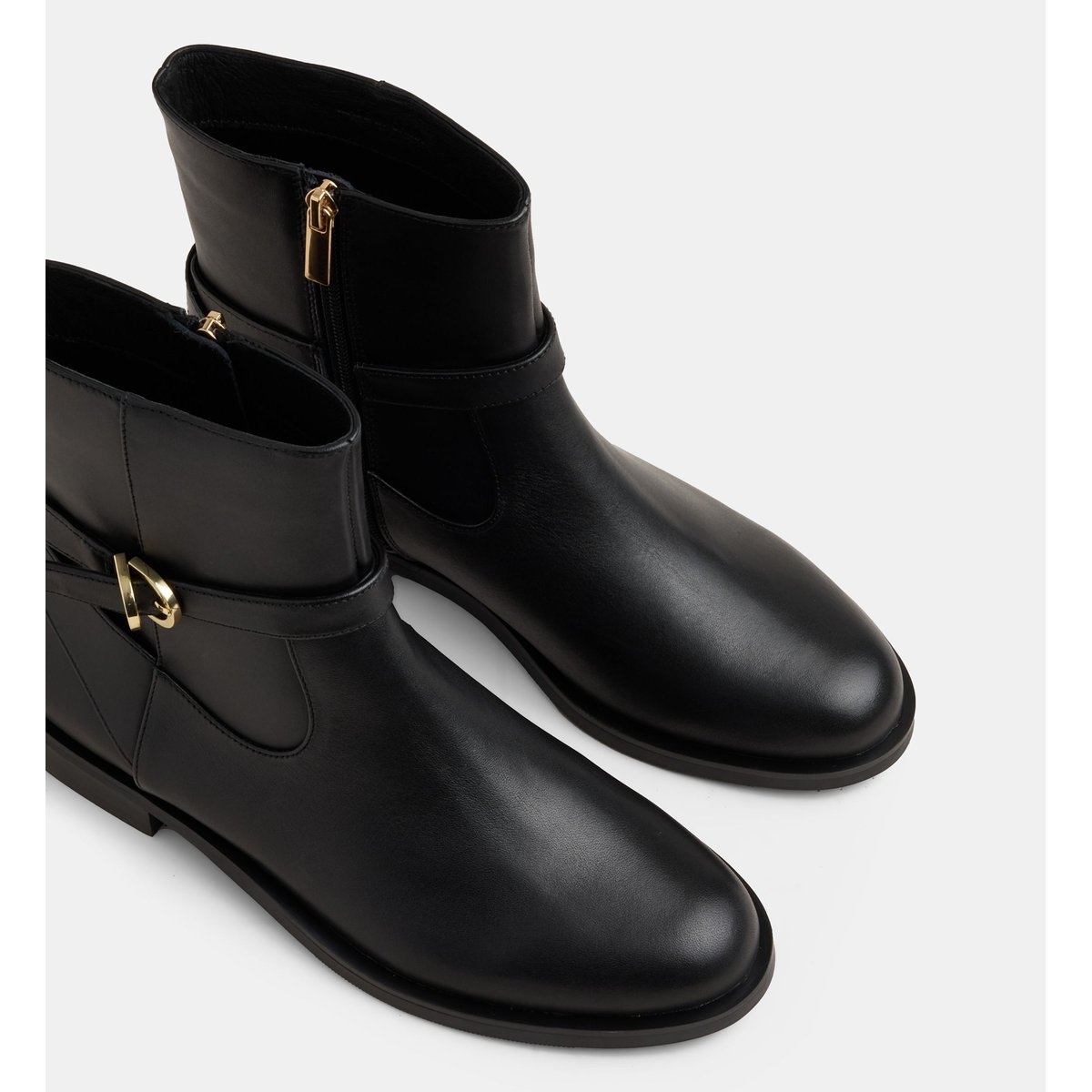 Bottines cavalières à boucle charline noir, GALERIES LAFAYETTE