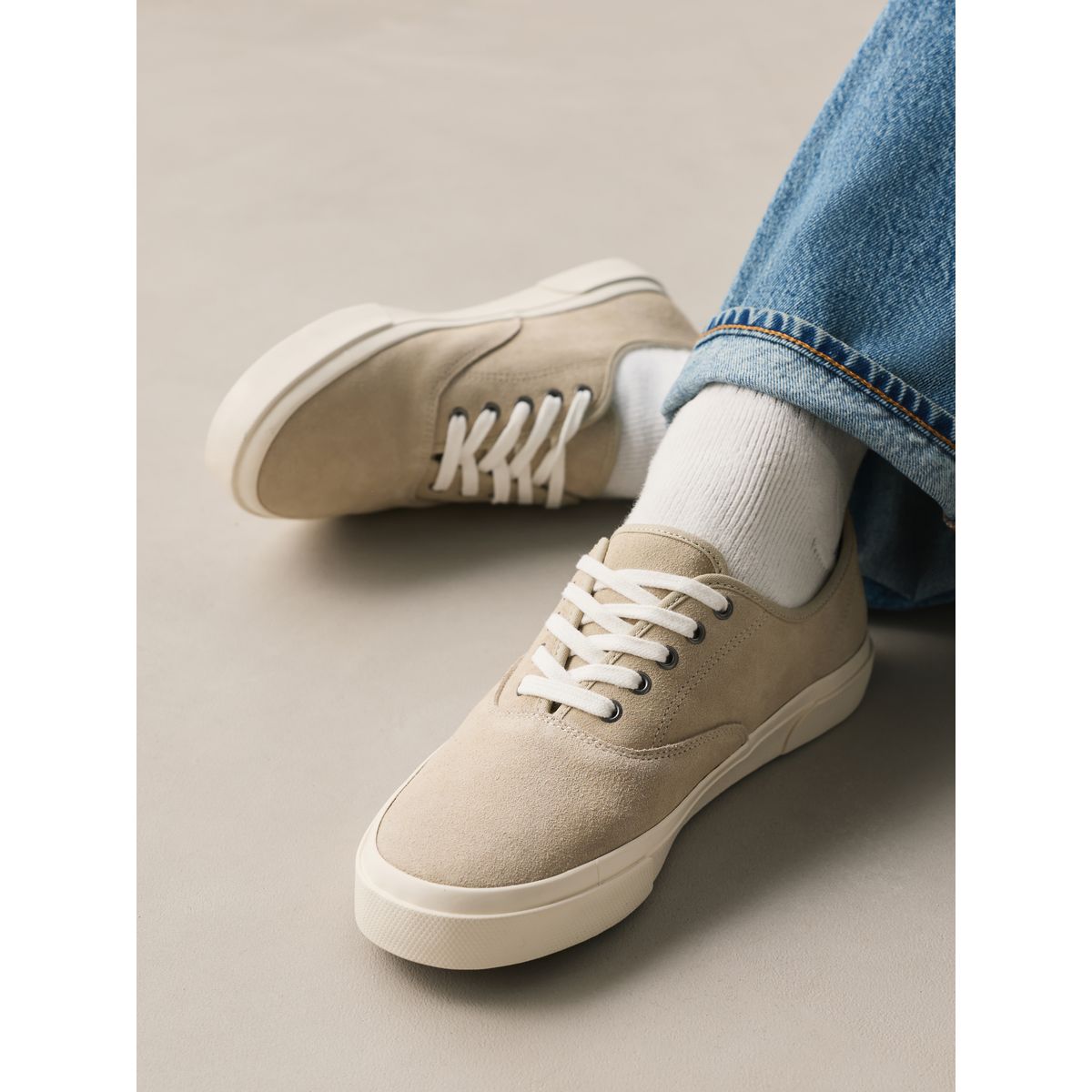 Chaussures en daim n. premium gris, NEXT