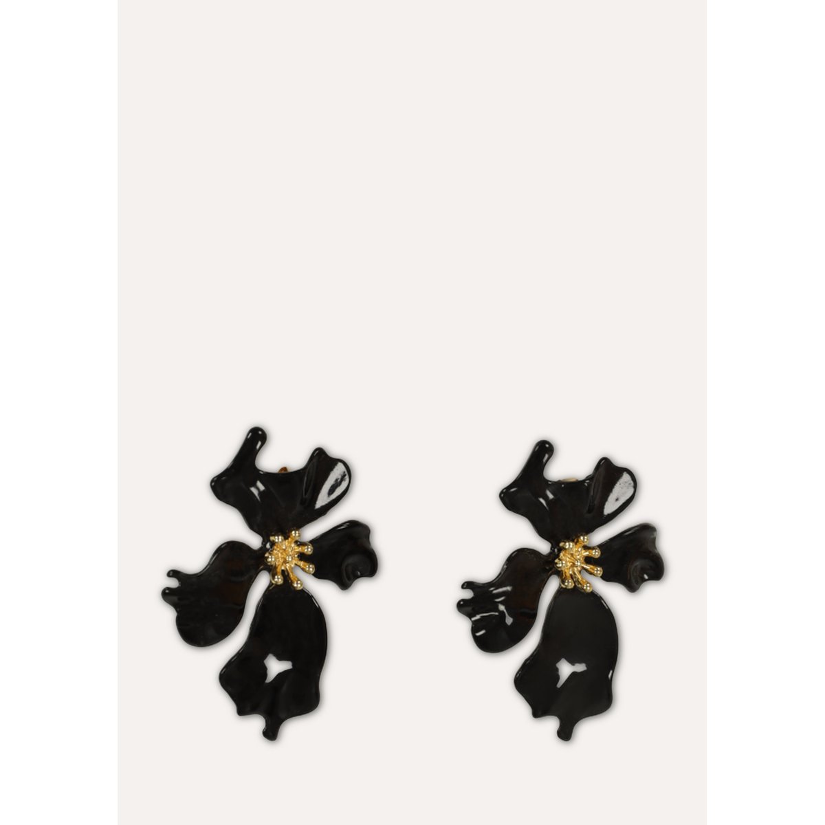 Boucles d'oreilles fleur noir, LA FEE MARABOUTEE
