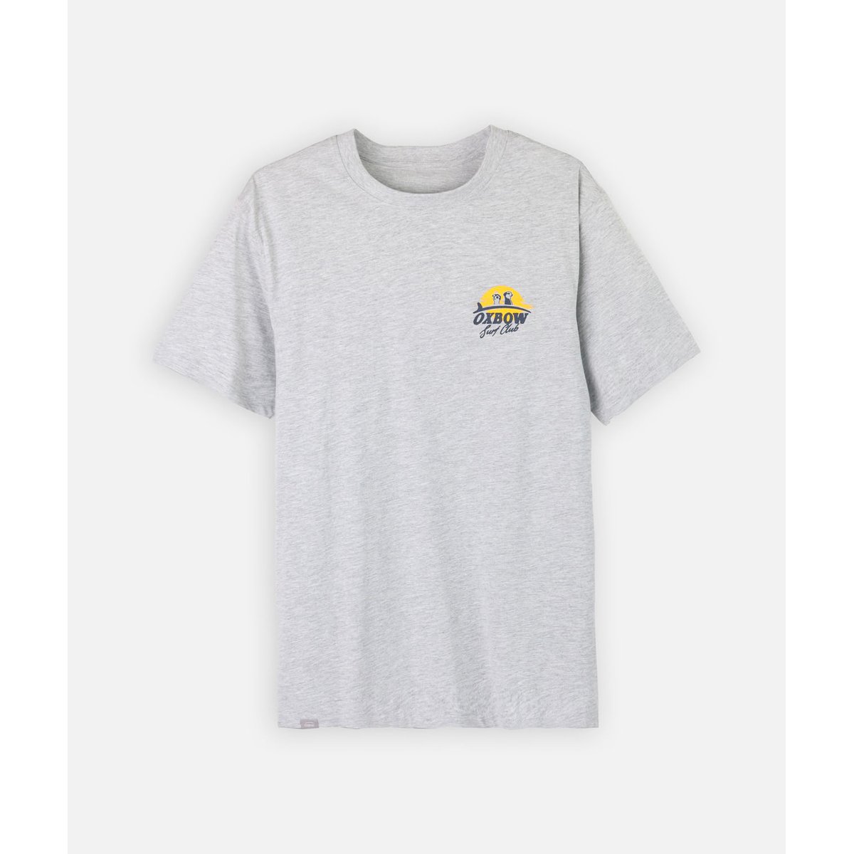 Tee-shirt manches courtes eco SURFICATE gris chine, OXBOW