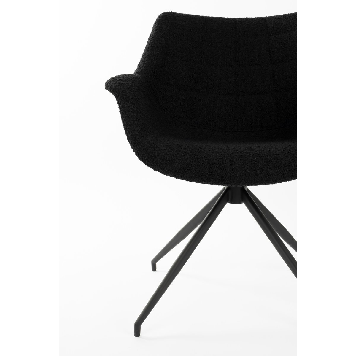 Fauteuil en tissu DOULTON noir, ZUIVER