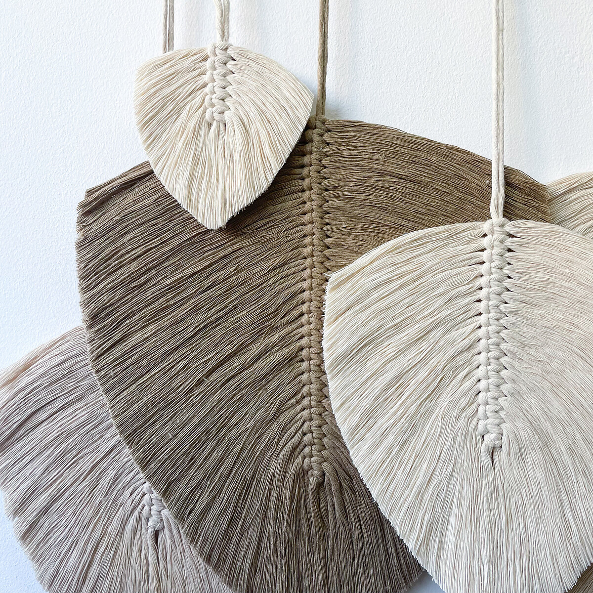 Decoração de parede em macramé FALLEN II, Macramar natural/castanho, MACRAMAR