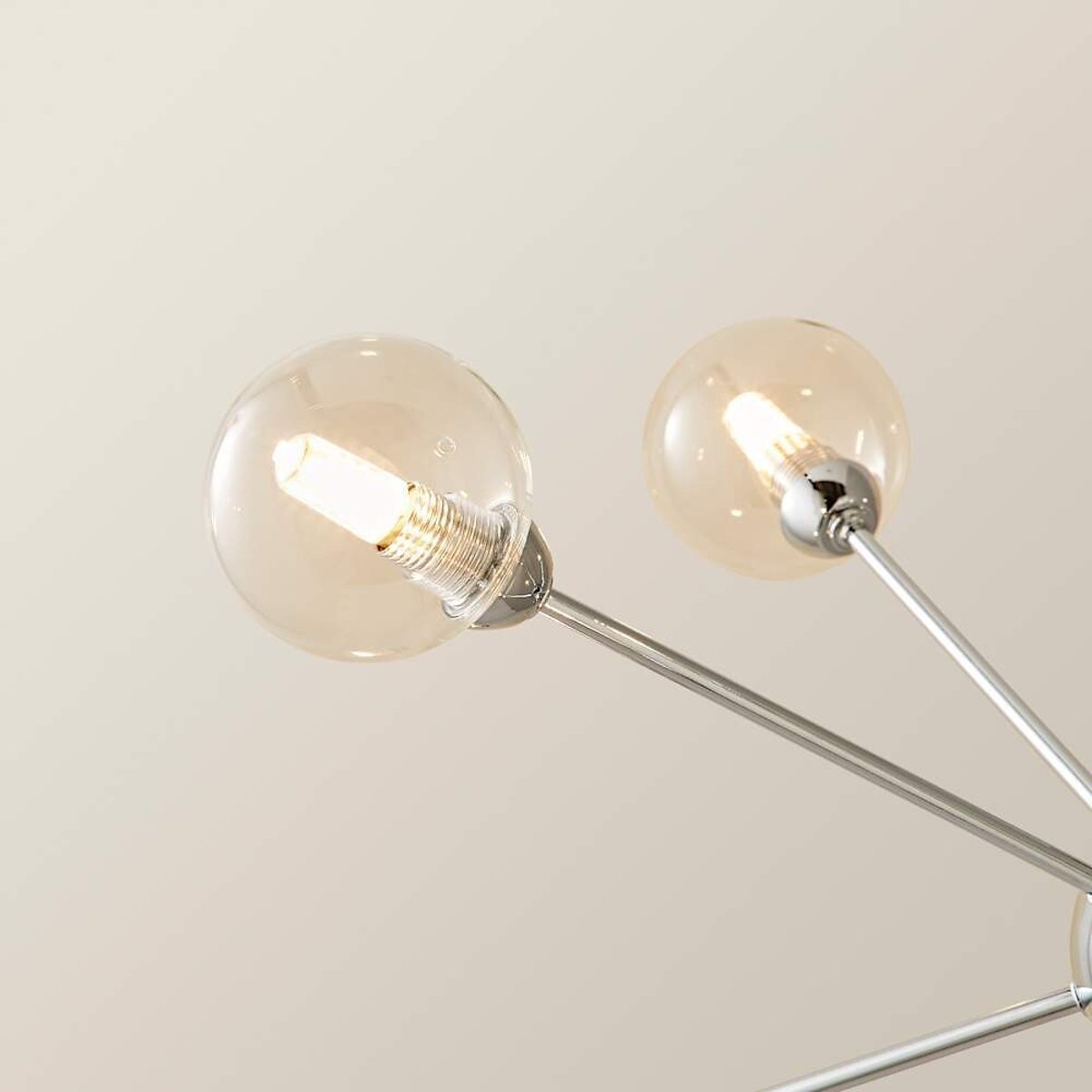 Syd 70's Style Globe Light with LED Bulbs silver-coloured, ÉDITÉ