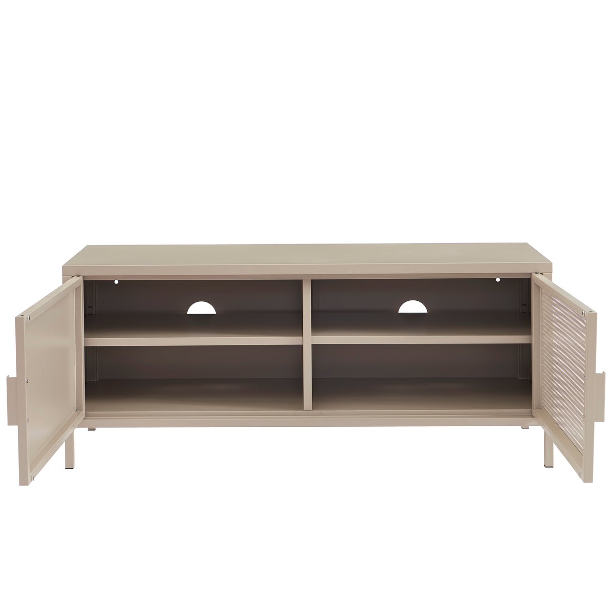 Meuble TV en acier taupe, PANTONE