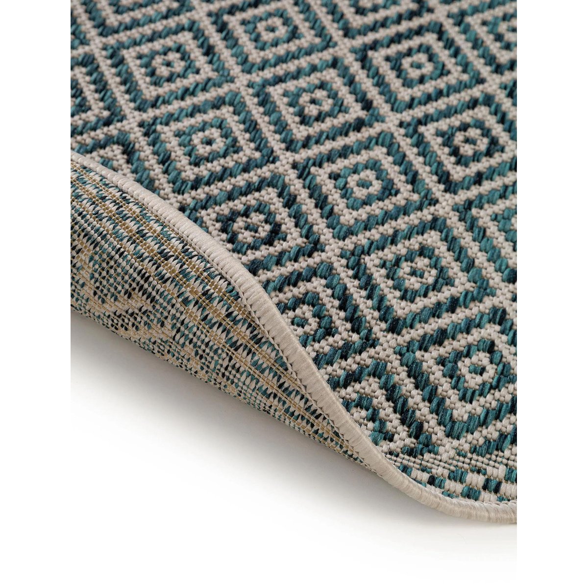 Tapis rond d'extérieur & intérieur CLEO bleu, BENUTA
