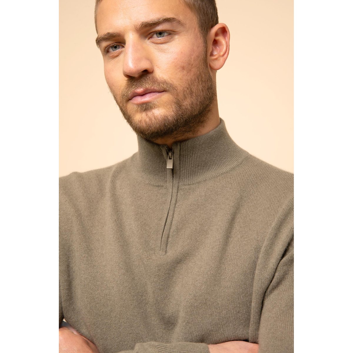 Pull Camionneur Army Bradley kaki, JUST CASHMERE