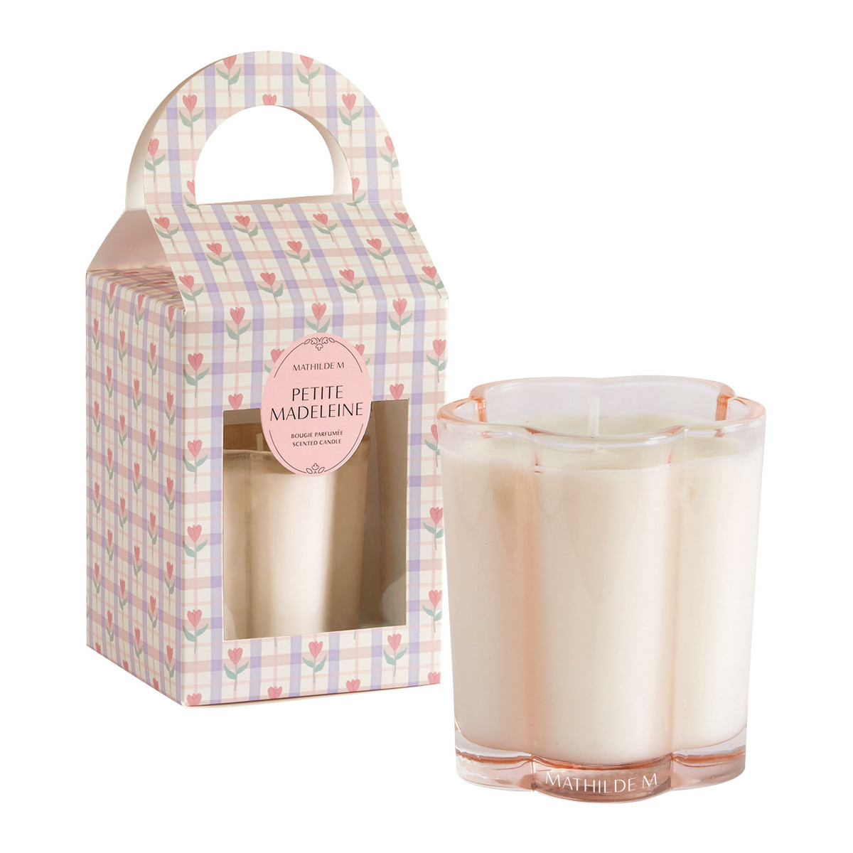 Bougie parfumée Gourmandises d'Été - PETITE MADELEINE rose, MATHILDE M